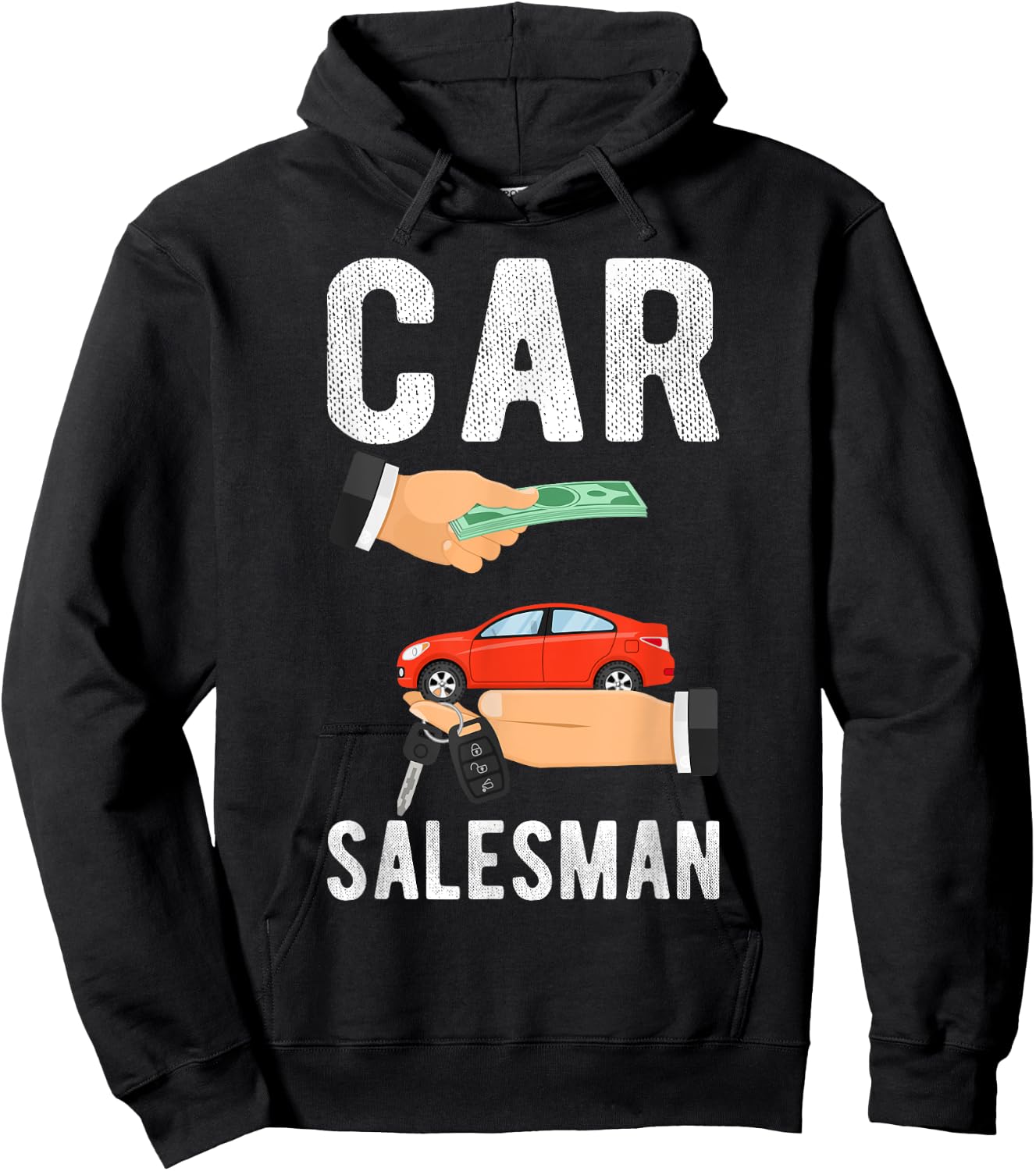 Car Salesman, Funny Sales Person Outfit Salesman Hoodie - Hoodie | Black