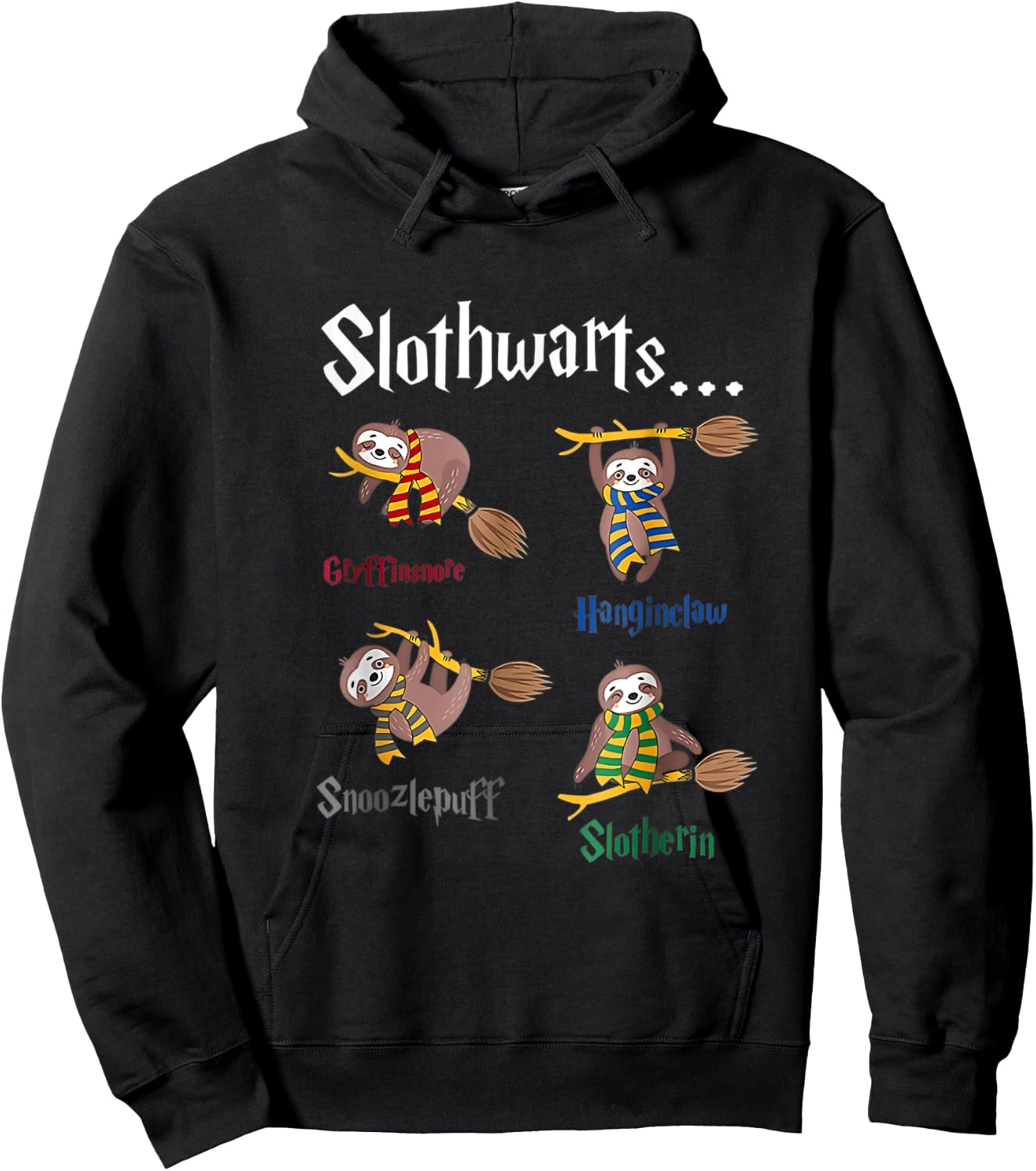 Love sloth Women Shirt sloth Lovers for kids and girls Hoodie - Hoodie | Black