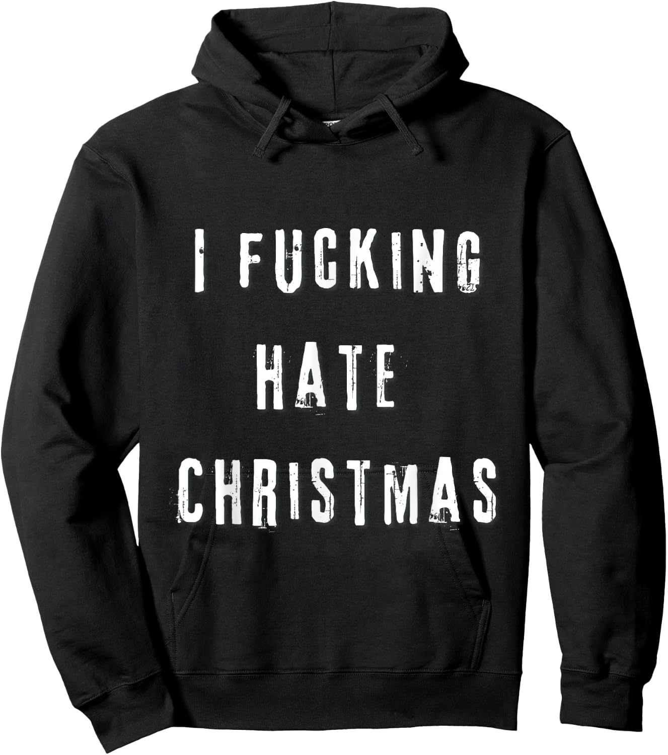 I Fucking Hate Christmas Funny Anti-Christmas Hoodie - Hoodie | Black