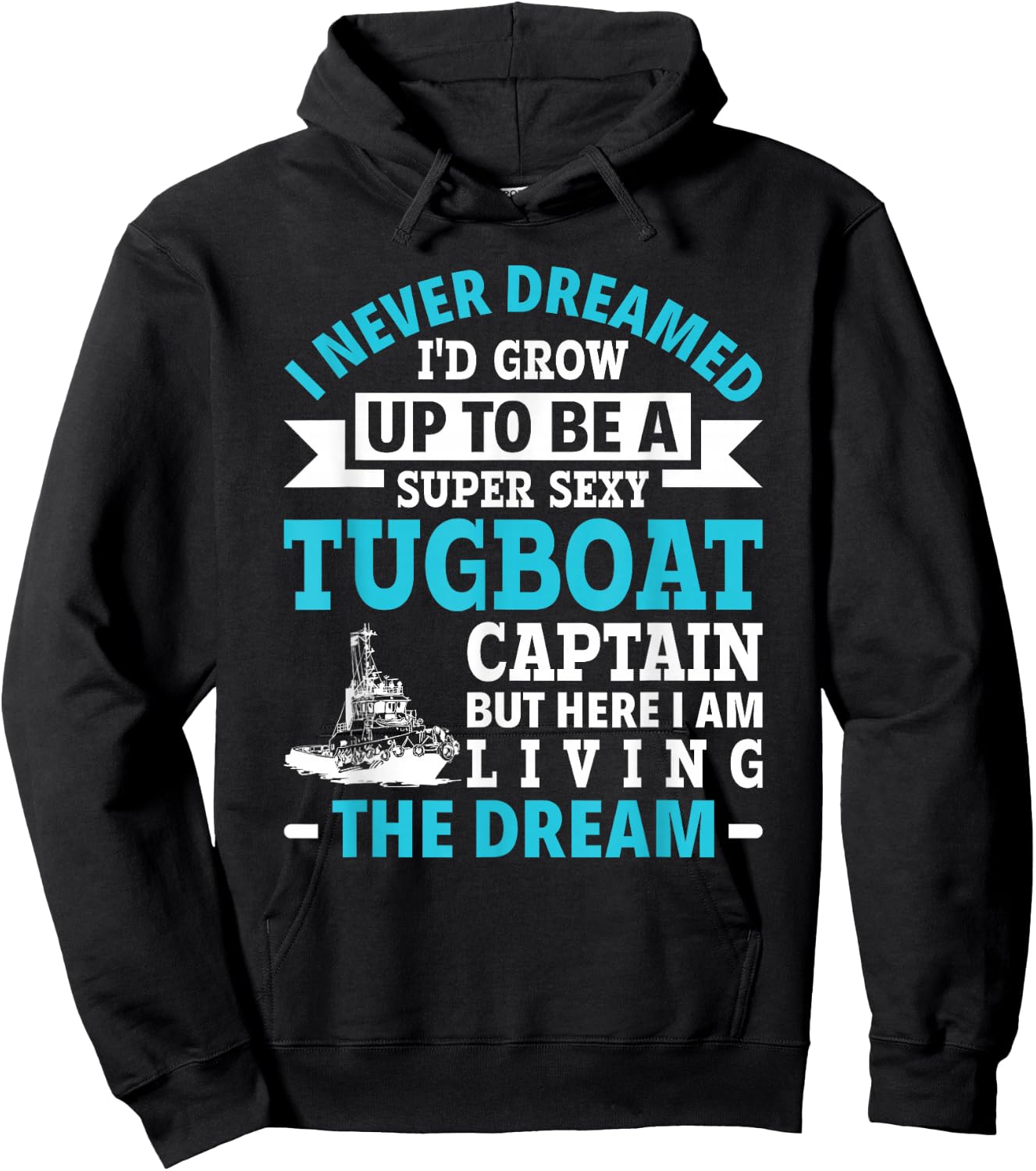 Funny Towboat Life Tugboat Captain Towboater Funny Boating Hoodie - Hoodie | Black
