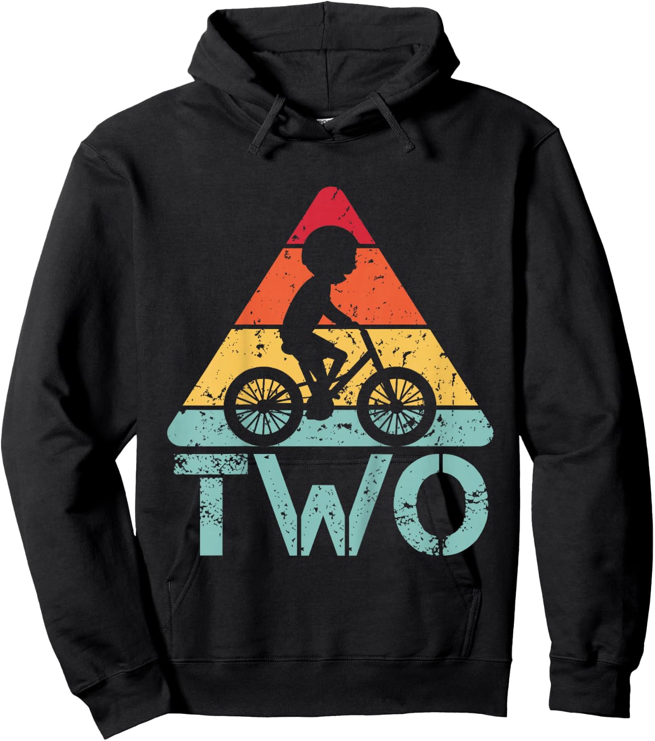 Cyclist Two Birthday Cycling 2nd 2 Year Old Bike Birthday Hoodie - Hoodie | Black
