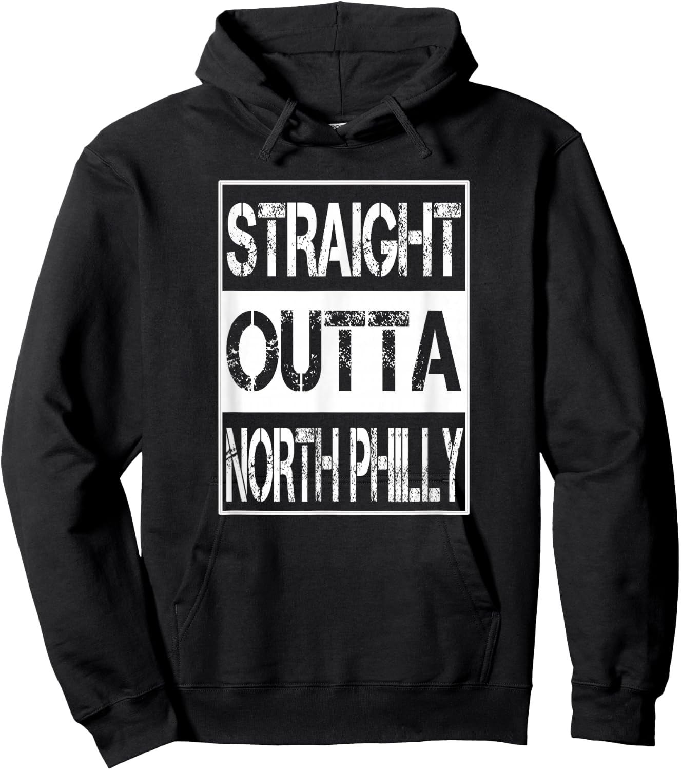 Straight Outta North Philly Birthplace Home Travel Hoodie - Hoodie | Black
