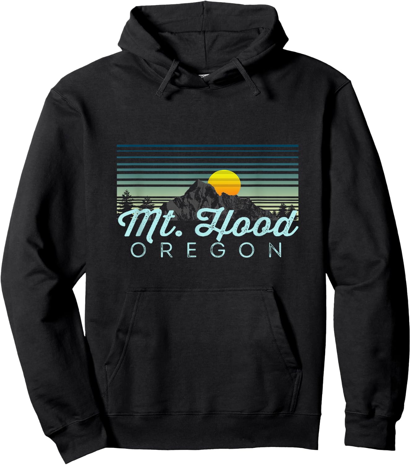 Mt. Hood Retro Clothes & Gear - Mt. Hood Souvenir Hoodie - Hoodie | Black