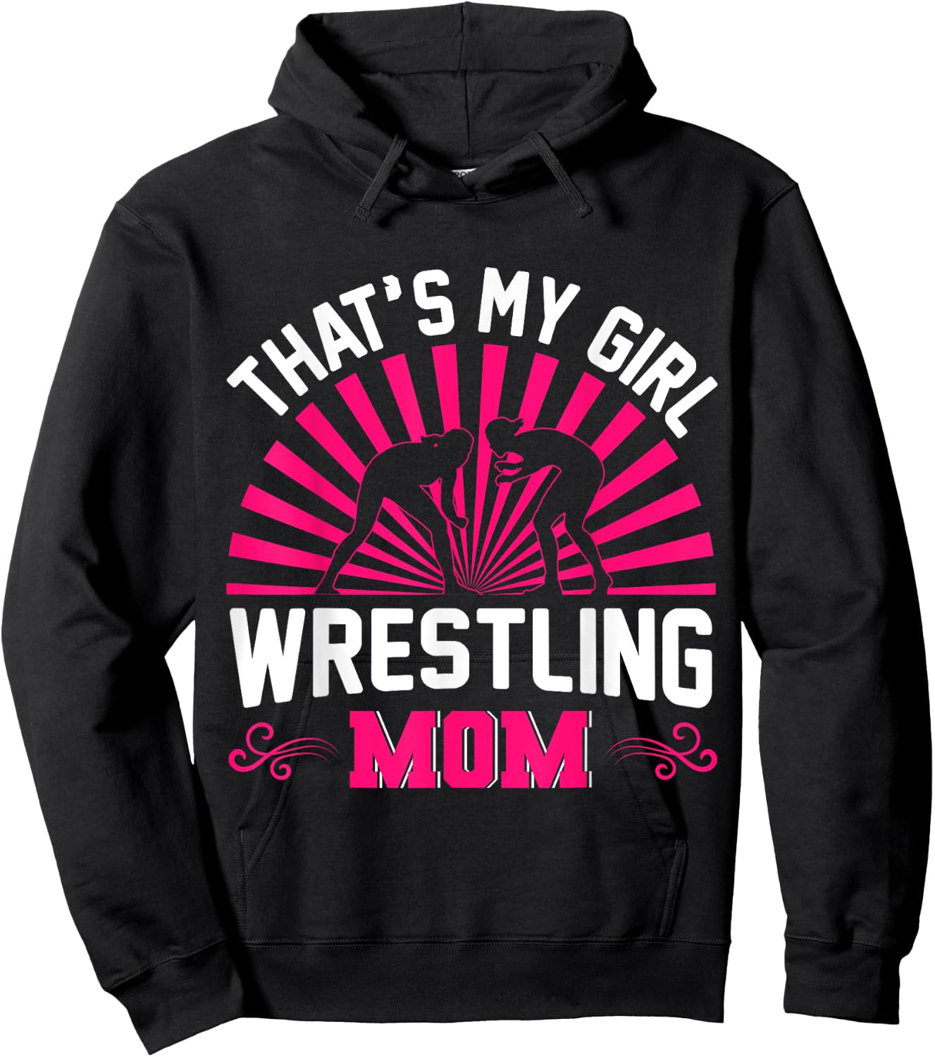 Wrestling Mom That's My Girl Wrestle Althele Wrestler Mother Hoodie - Hoodie | Black