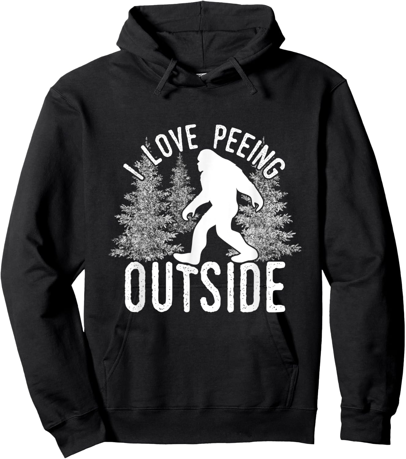 Bigfoot I Love Peeing Outside Hoodie - Hoodie | Black
