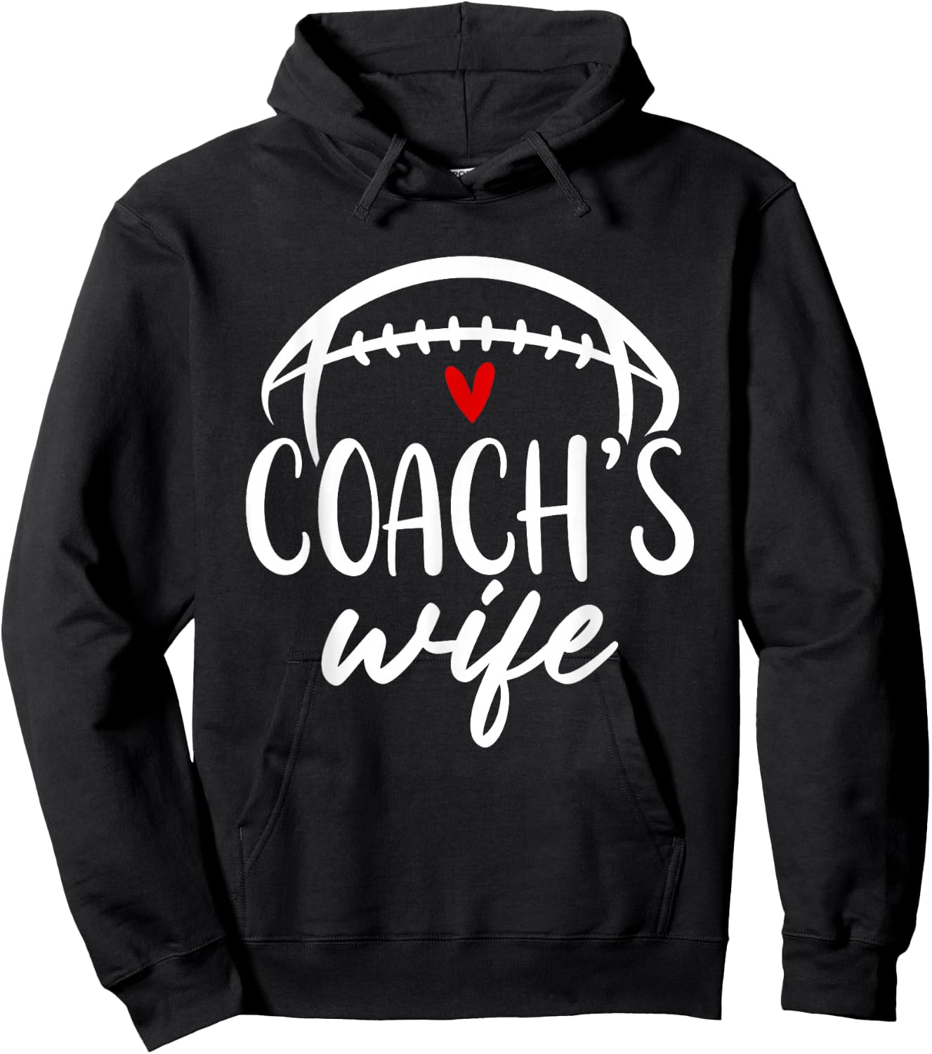 Football Coach Wife Proud Wife Of A Football Coach Hoodie - Hoodie | Black