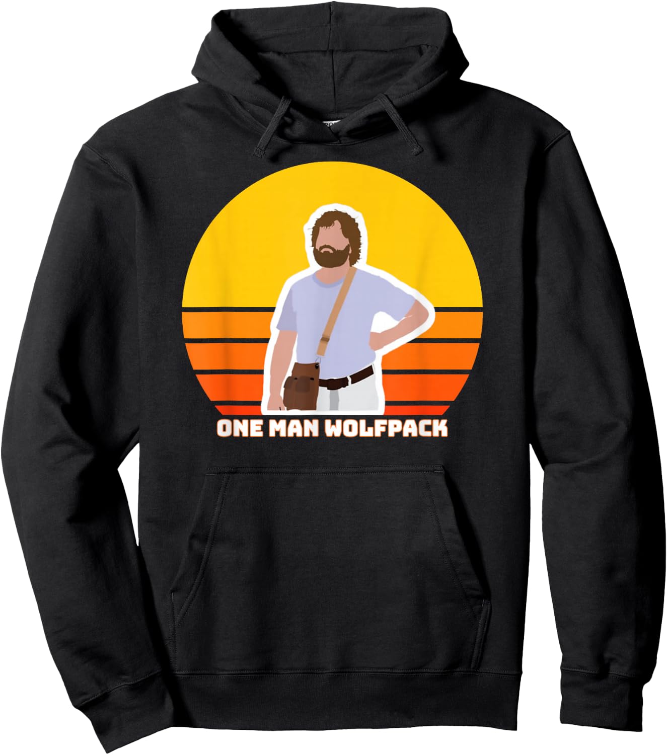 Hangover Movie, Classic Cinema, Funny One Man Wolfpack Shirt Hoodie - Hoodie | Black
