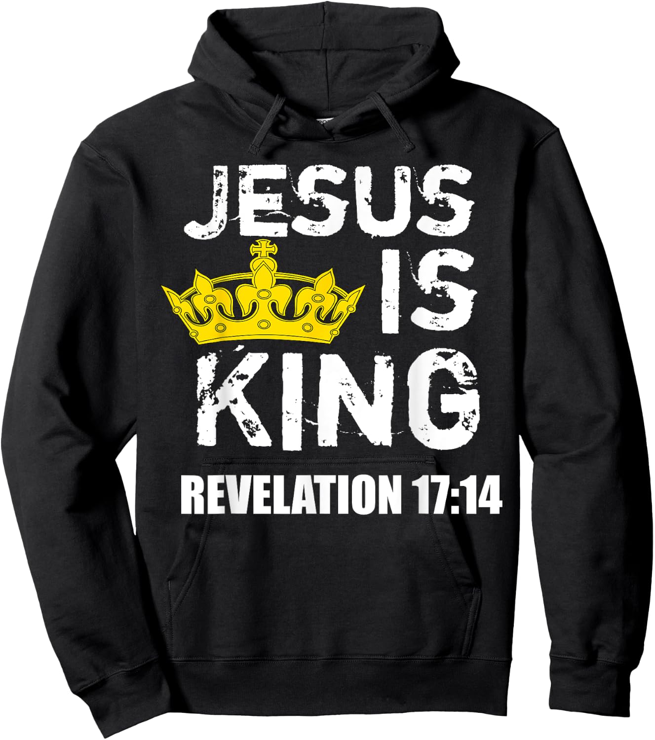 Jesus is King (Crown) - Faith, God, Christian Jesus4m3 Hoodie - Hoodie | Black