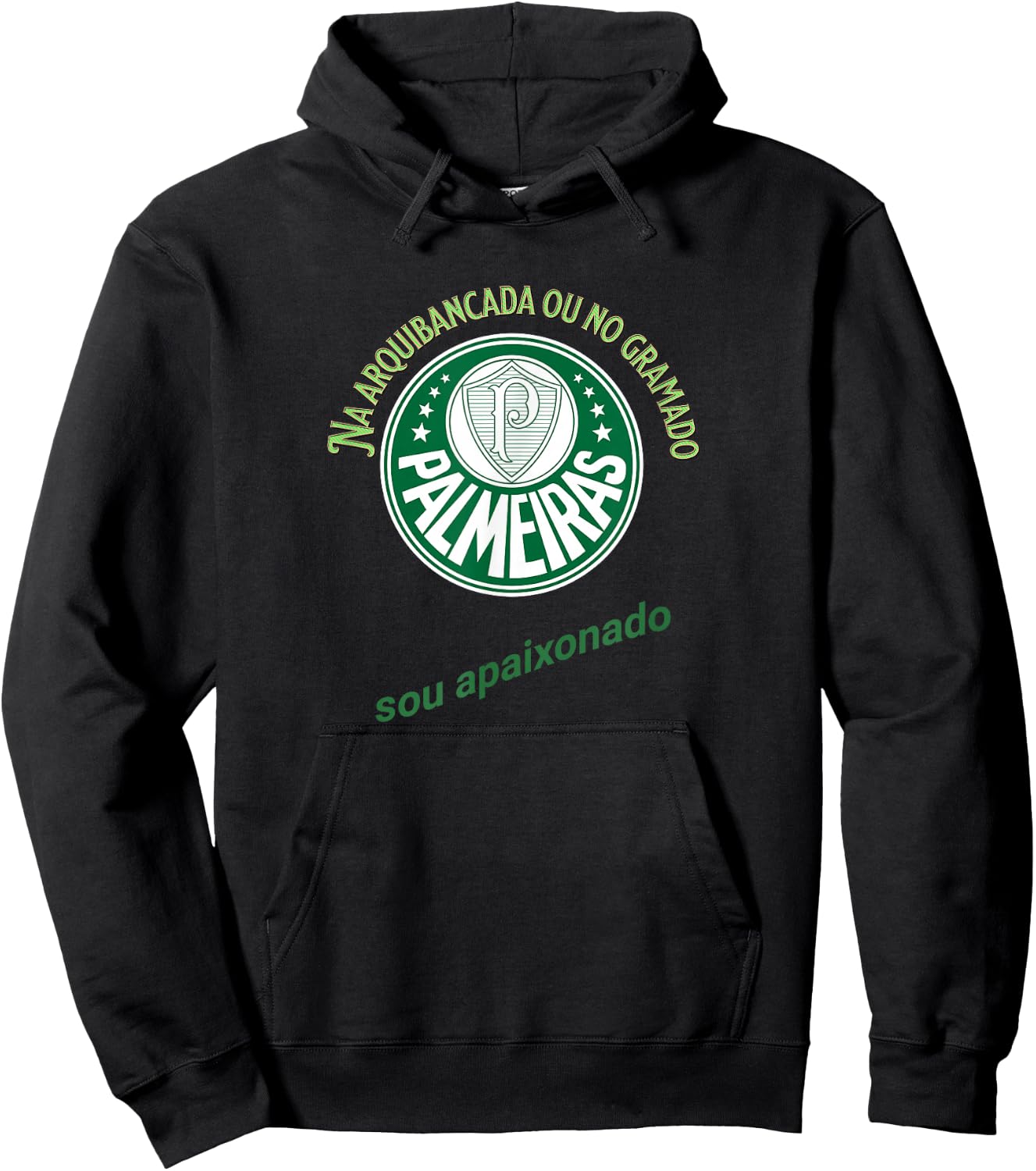 Camisa do Palmeiras Camisa de torcida verdao Blusa palmeiras Hoodie - Hoodie | Black