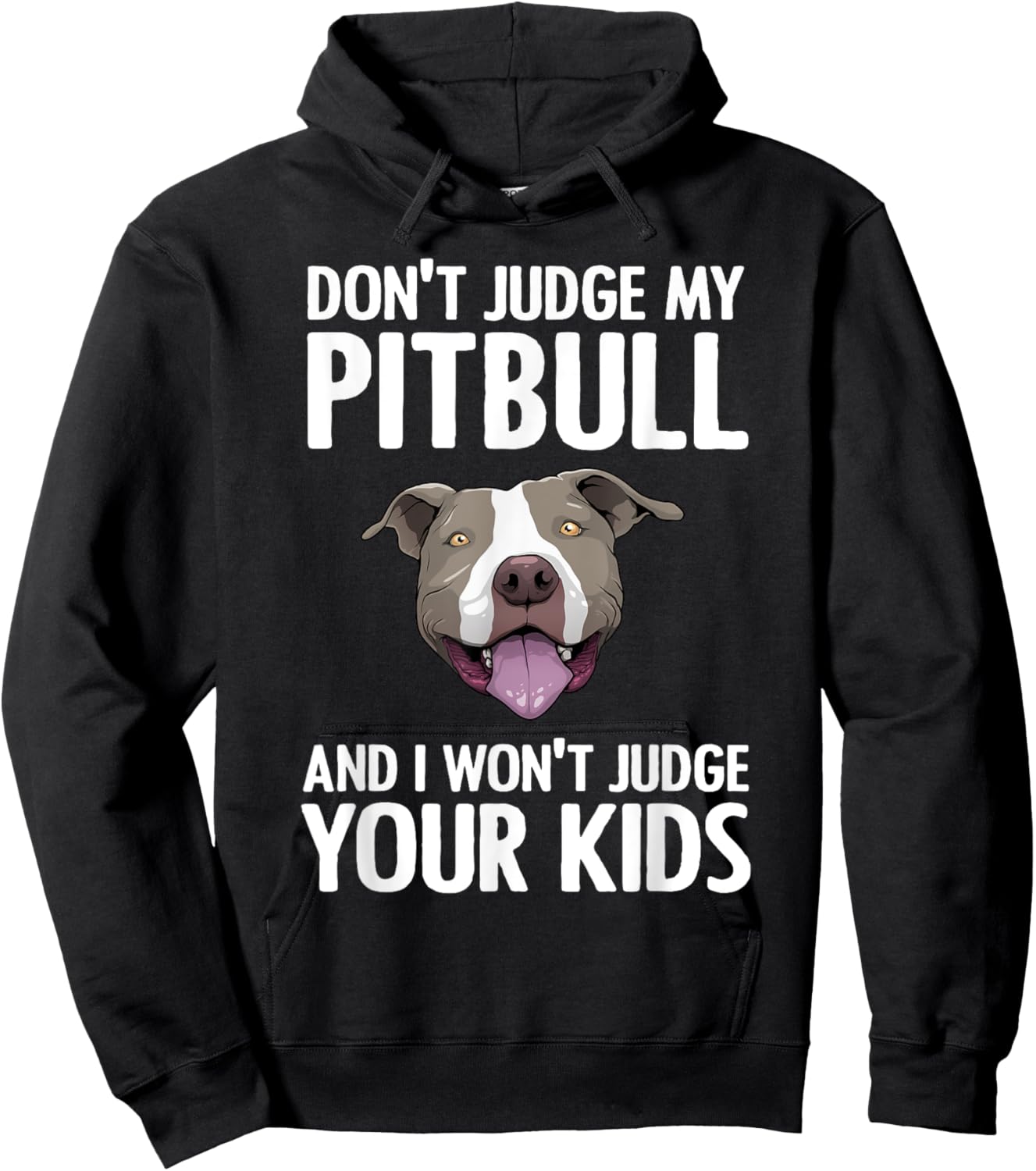 Cute Pitbull Women Kids Pitbull Terrier Dog Lover Hoodie - Hoodie | Black
