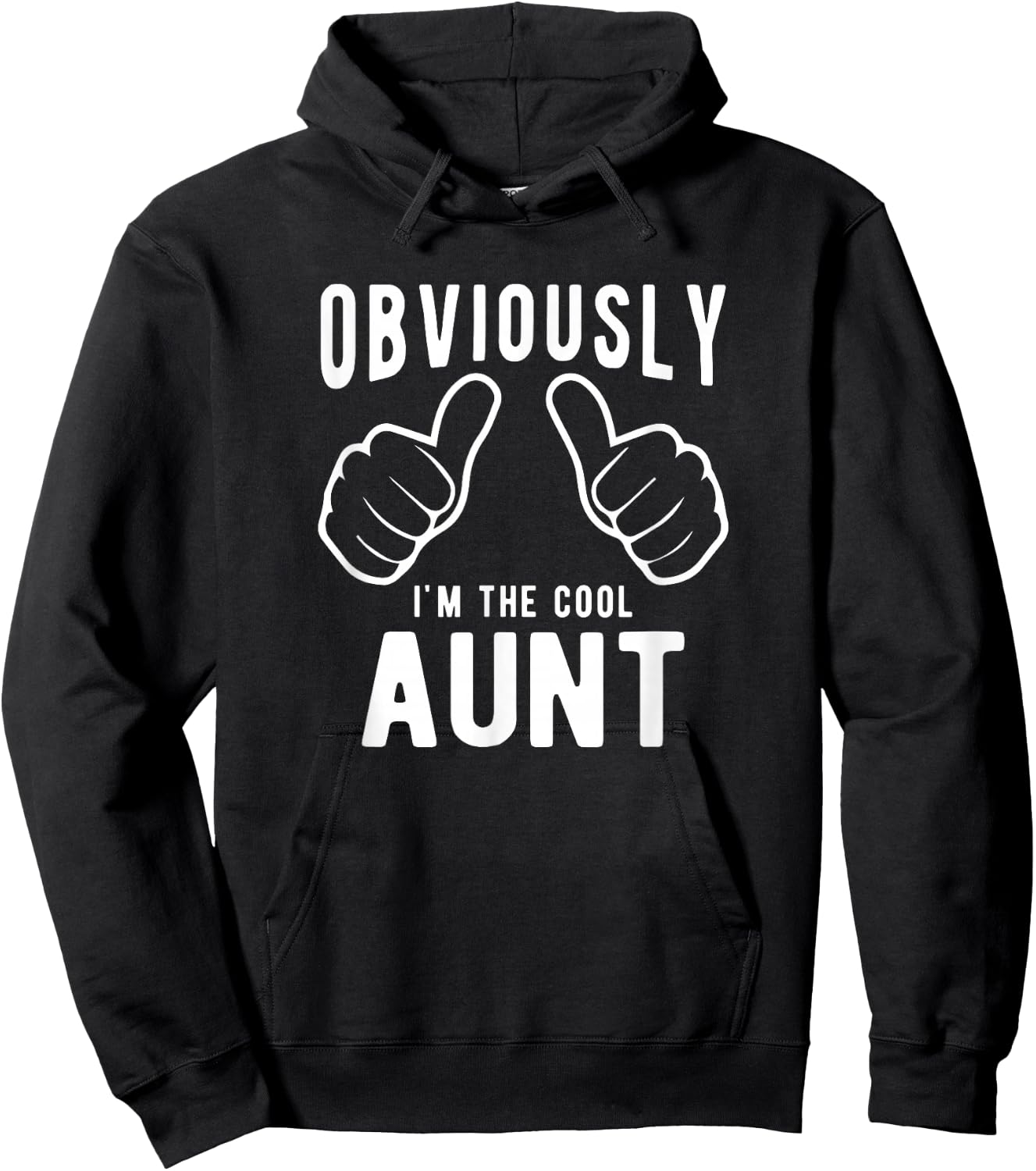 Funny Aunt Gifts from Niece Nephew, Obviously Cool Aunt Hoodie - Hoodie | Black