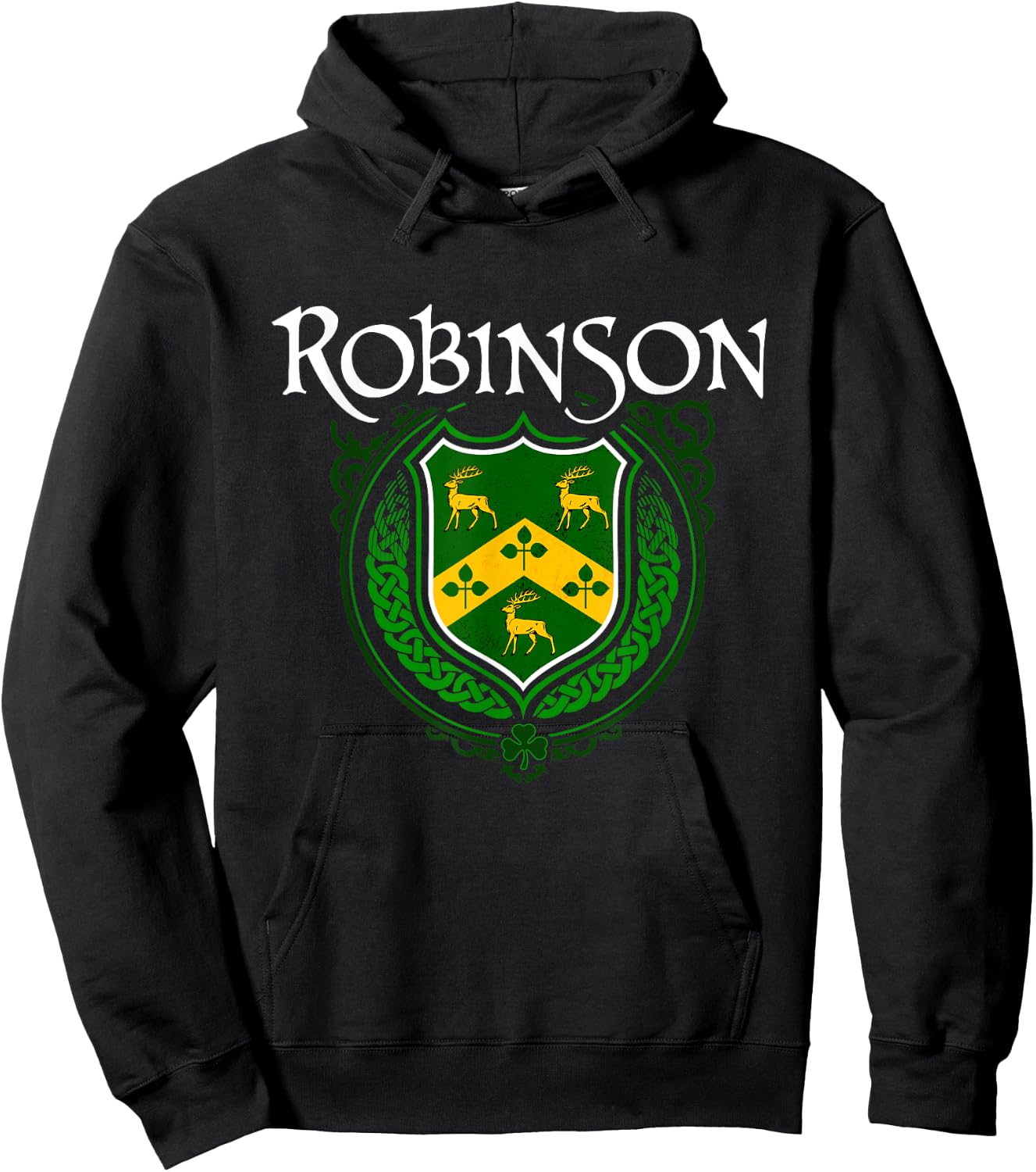 Robinson Surname Irish Clan Tartan Badge Ireland Hoodie - Hoodie | Black