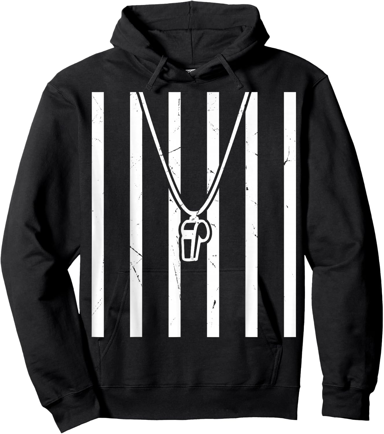 Referee Costume Ref Whistle Refereeing Linesman Umpire Hoodie - Hoodie | Black
