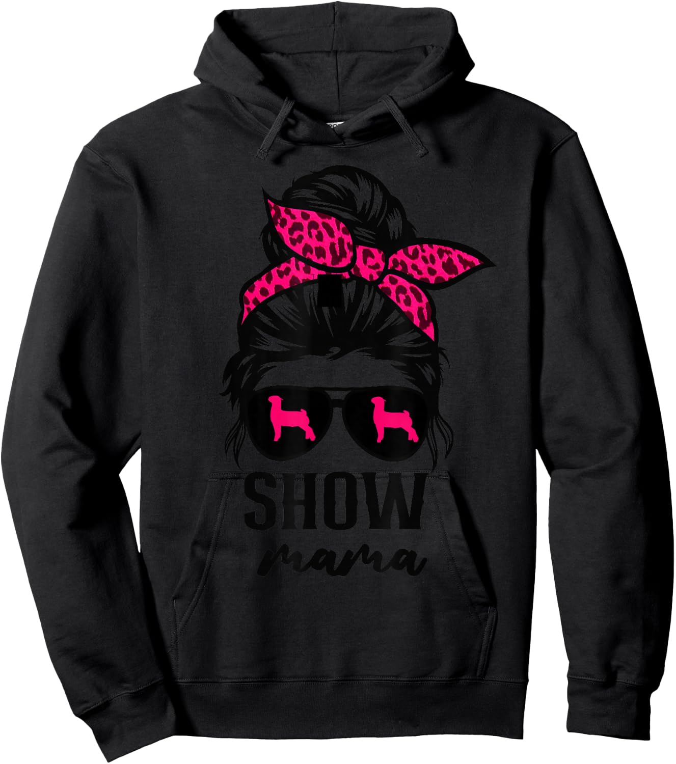 goat show mom goat Boer show mama Hoodie - Hoodie | Black