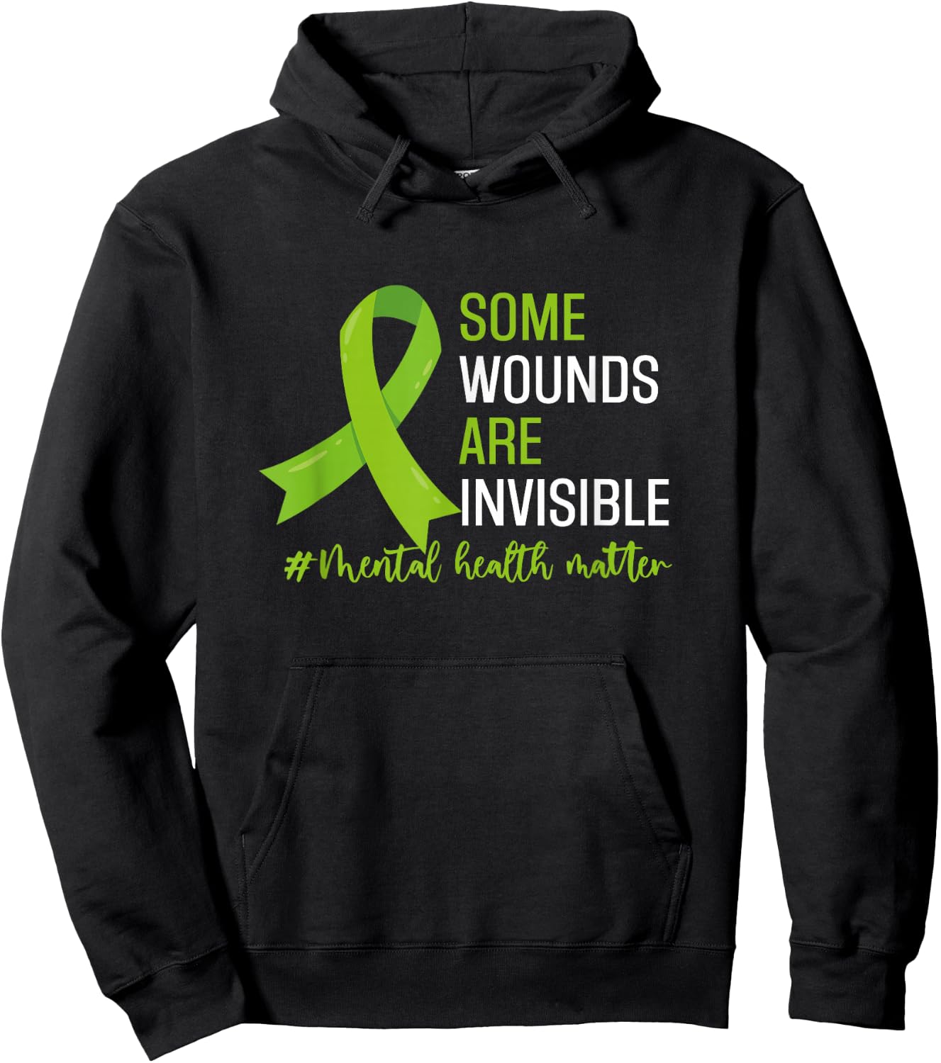 Some Wounds Are Invisible Mental Health Awareness Month Hoodie - Hoodie | Black