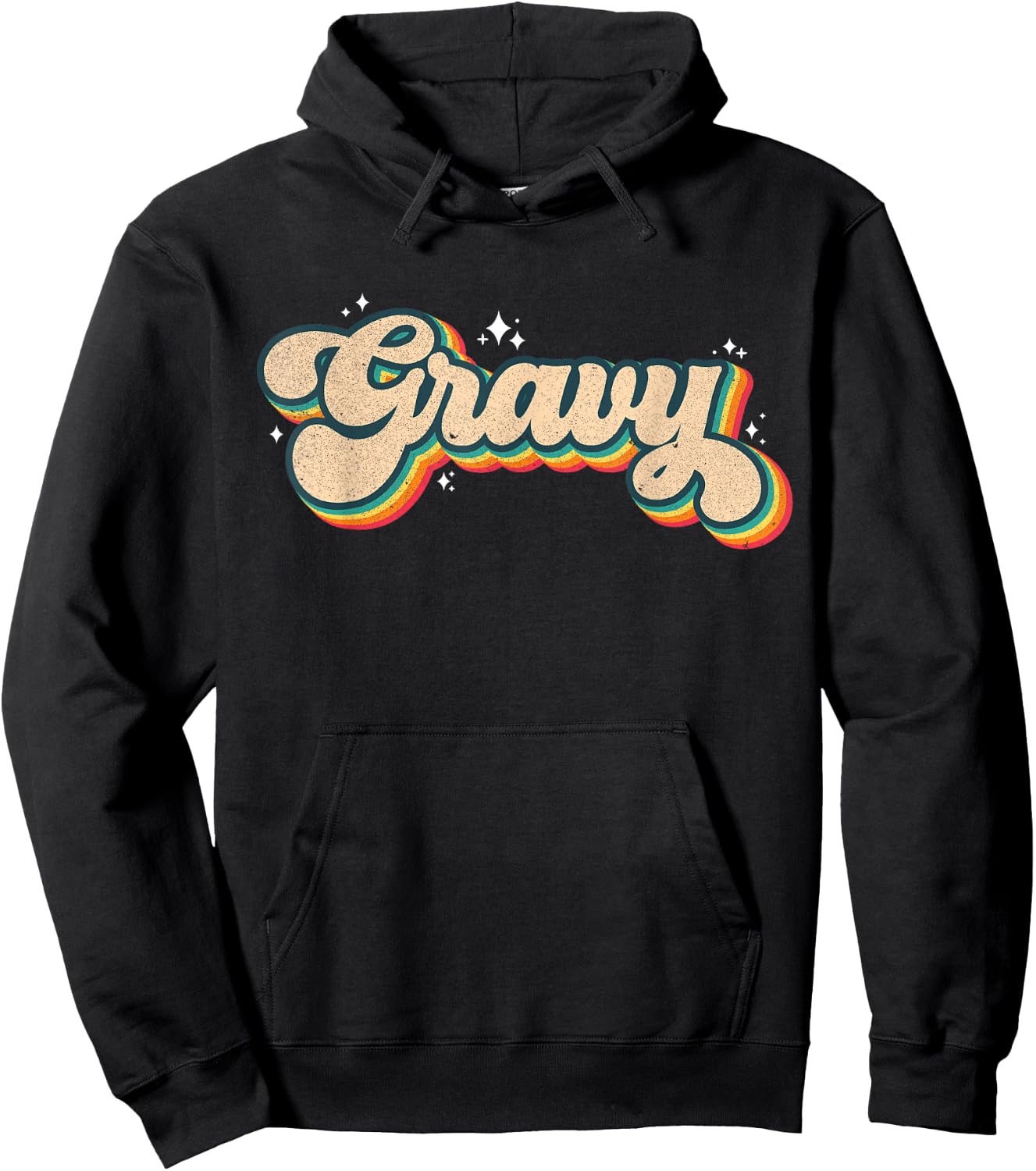 Gravy Vintage Shirt 70s 80s Retro Costume Funny Thanksgiving Hoodie - Hoodie | Black