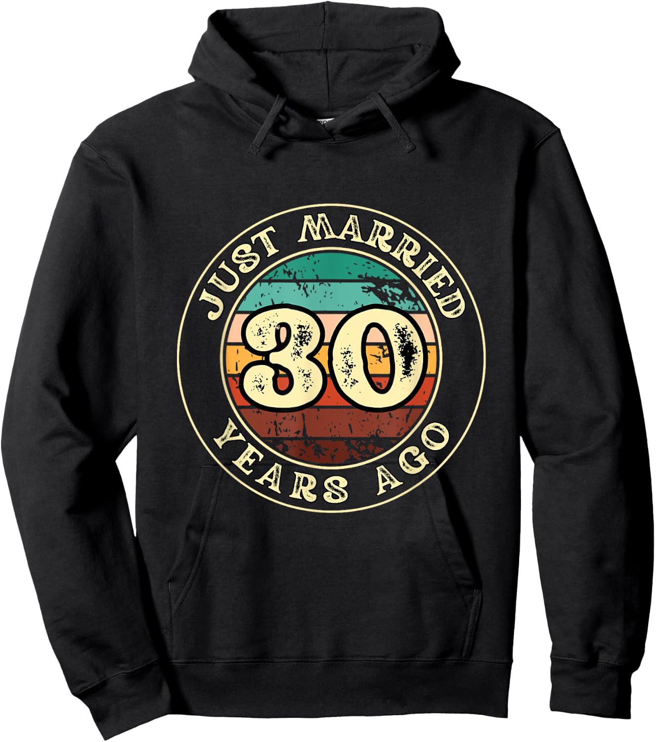 30 Years of Marriage 30th Wedding Anniversary Hoodie - Hoodie | Black