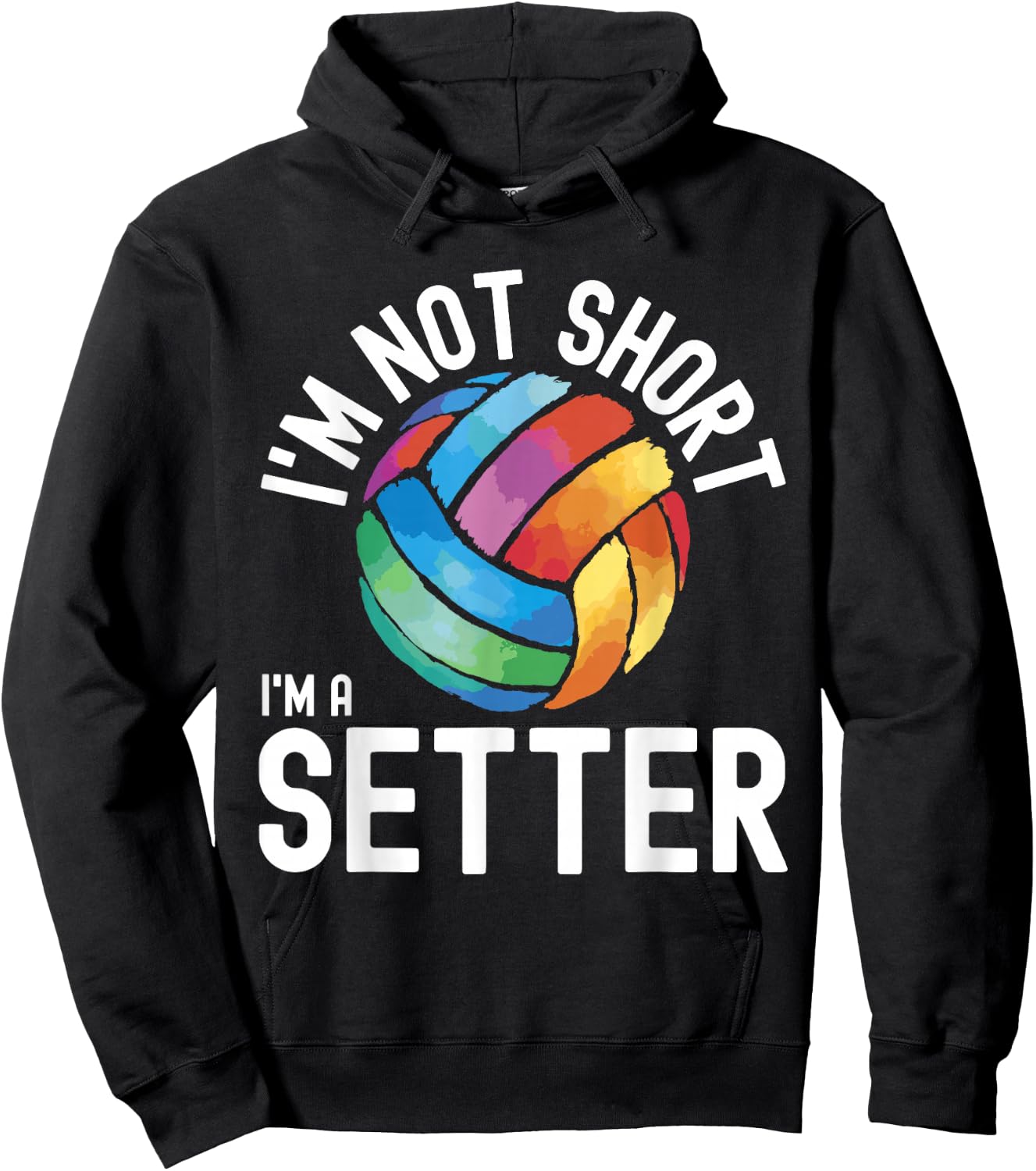 Volleyball Sayings I'm A Setter Volleyball Funny Hoodie - Hoodie | Black