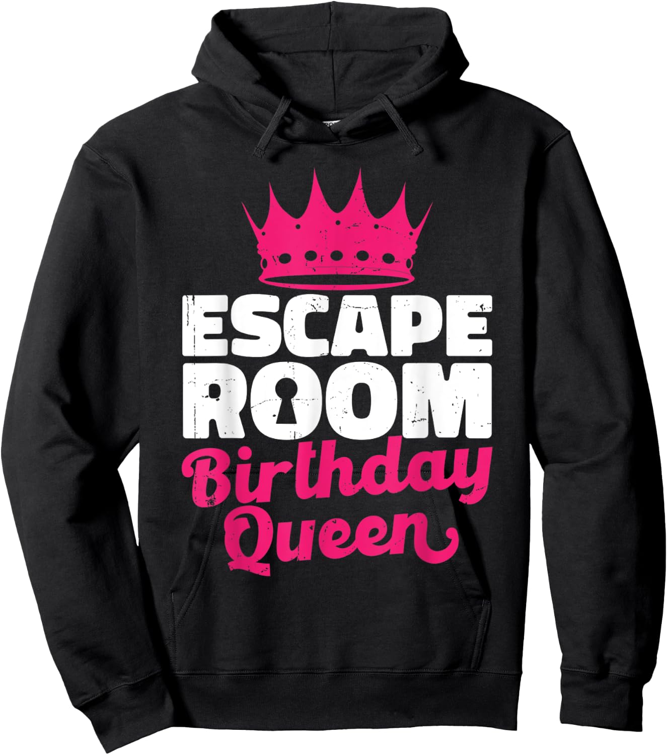 Women Challenge Party Lover Escaped Room Birthday Queen Hoodie - Hoodie | Black