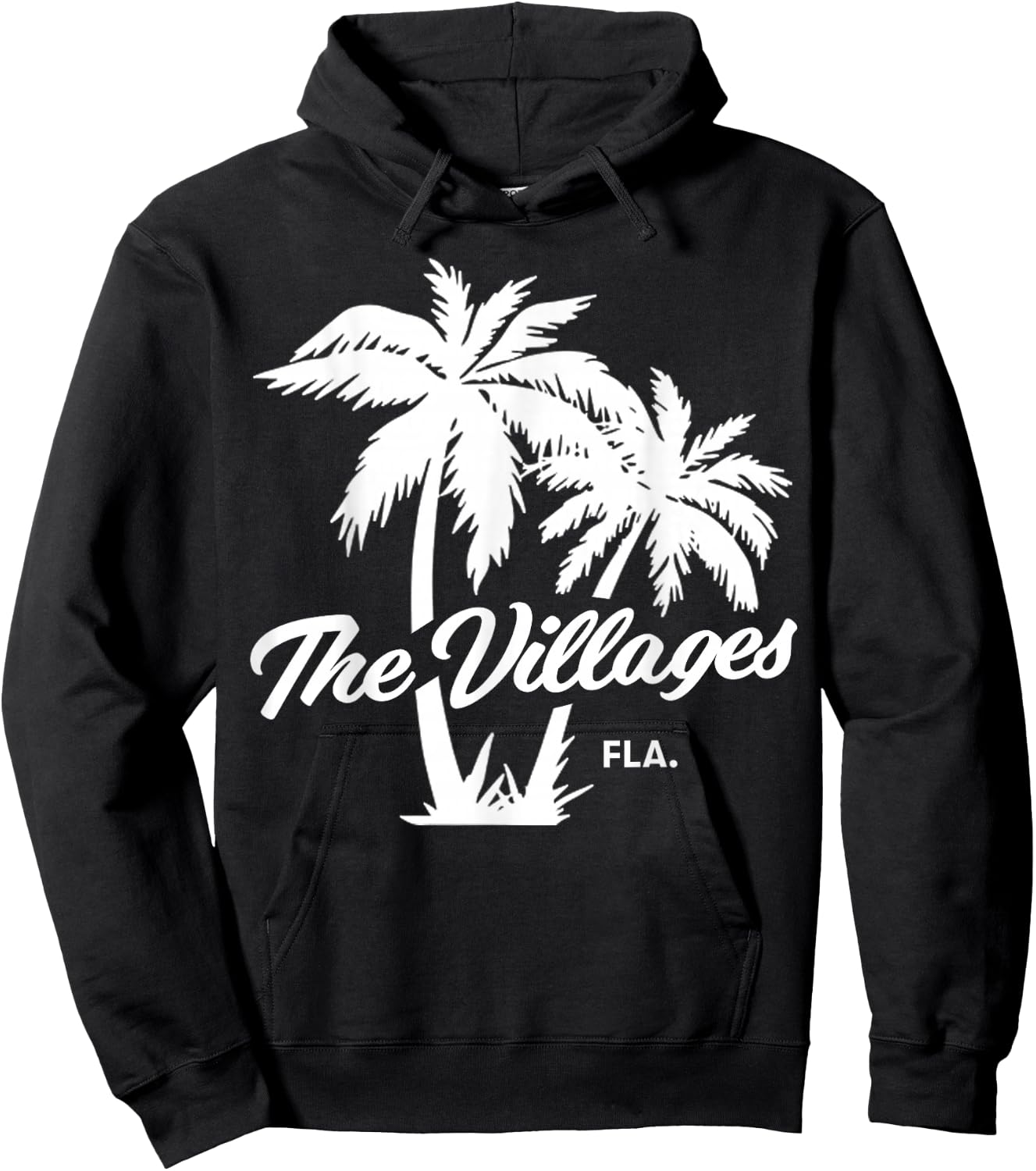 The Villages Florida Retirement Palm Trees Hoodie - Hoodie | Black