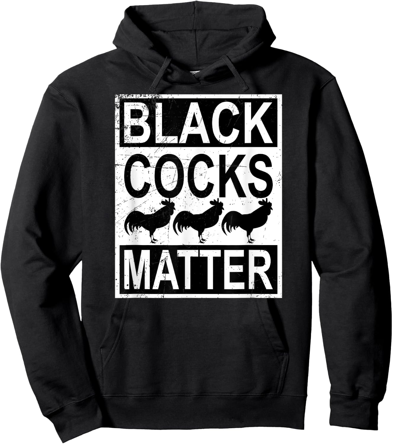 Funny Black Cocks Matter Meme Hoodie - Hoodie | Black