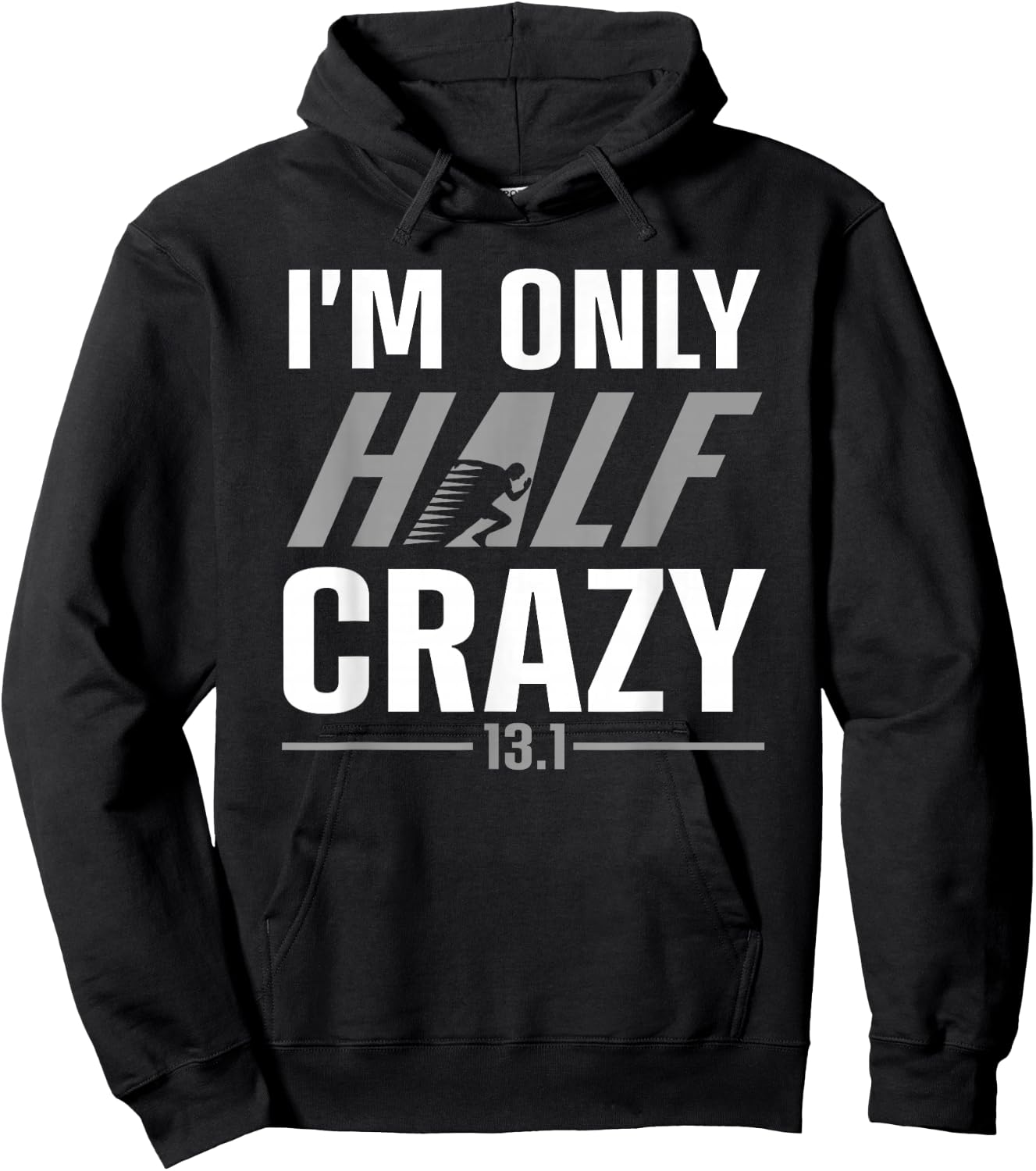 Funny Half Marathon Art Men Women Runner Marathoner Finisher Hoodie - Hoodie | Black