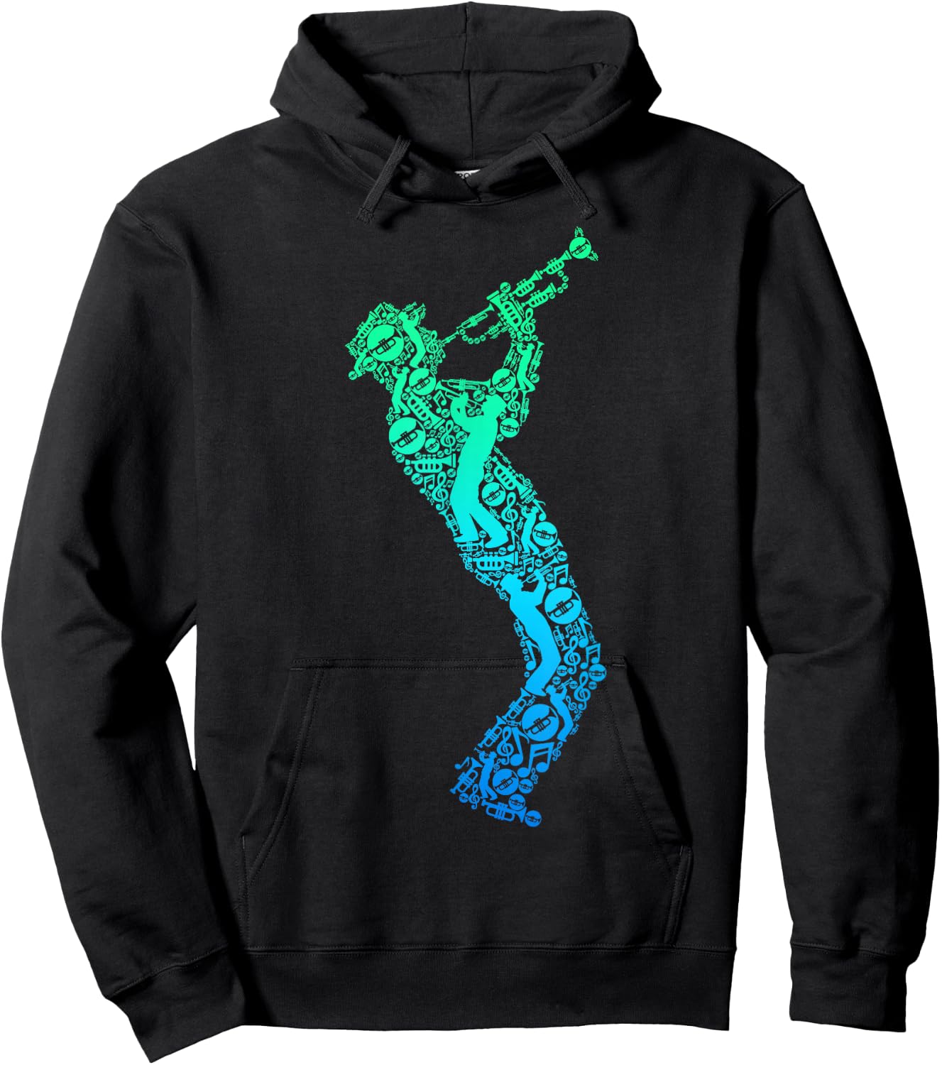 Trumpet Trumpeter Children's Men's Trumpets Hoodie - Hoodie | Black