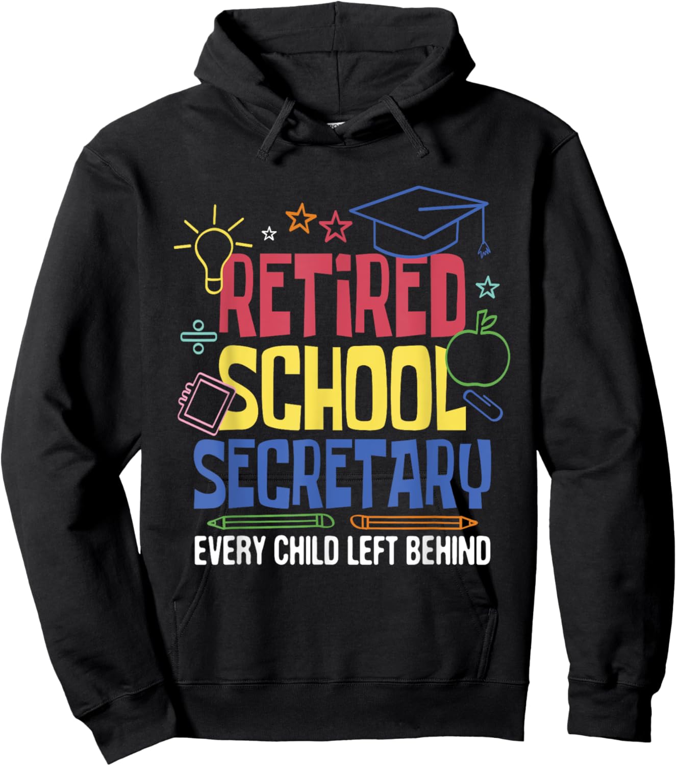 Retired School Secretary - Retirement Administrative Staff Hoodie - Hoodie | Black