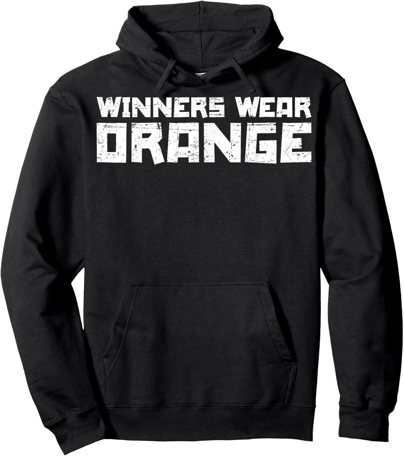 Team Sports Winners Wear Orange Hoodie - Hoodie | Black