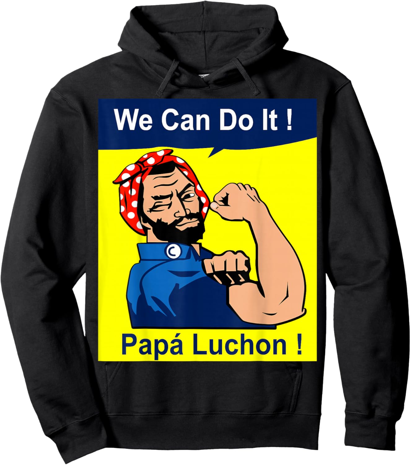 El Papa Mas Chingon | Papa Luchon Mexican Dad Father's Day Hoodie - Hoodie | Black
