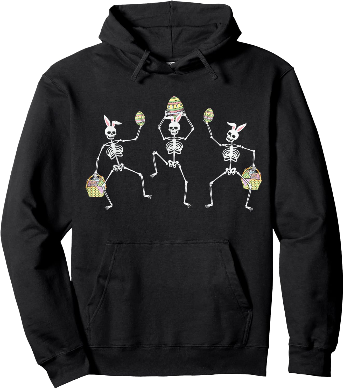 Dancing Skeletons Easter Eggs Hoodie - Hoodie | Black