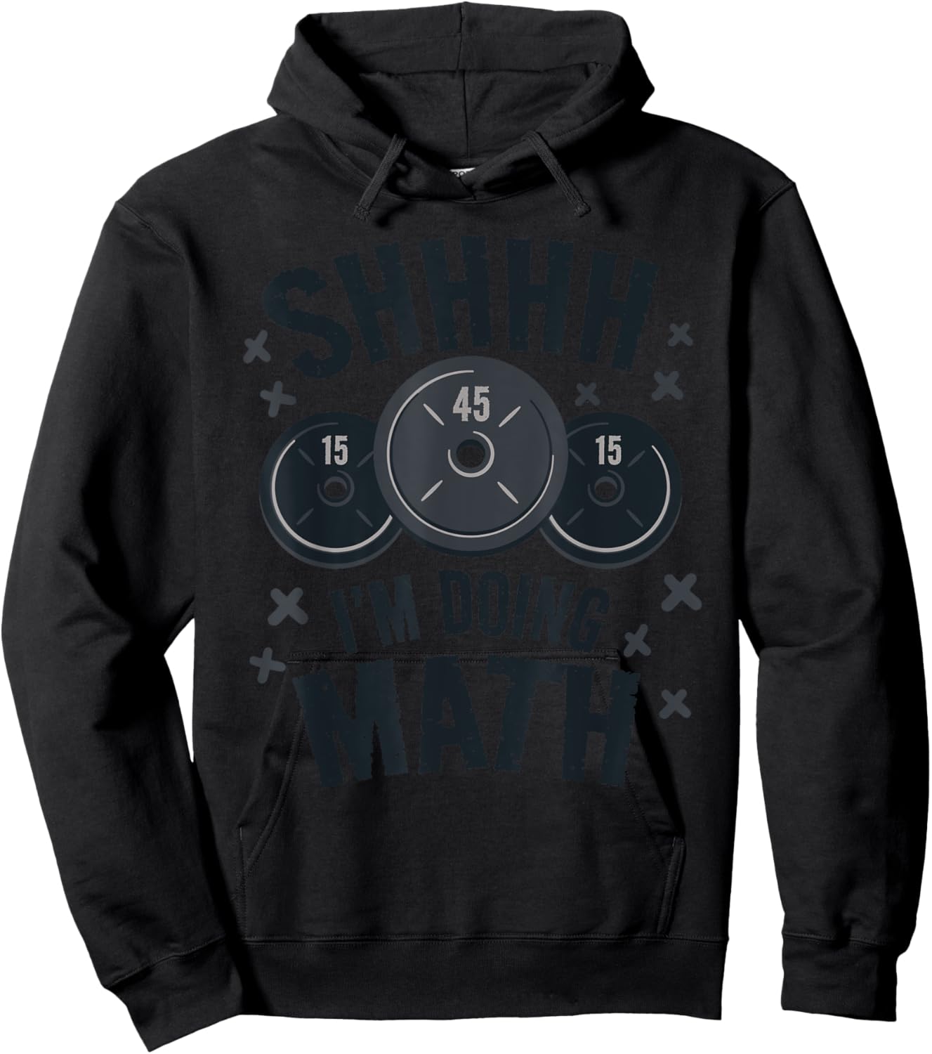 Shhh I am doing math funny Bodybuilder gym Hoodie - Hoodie | Black