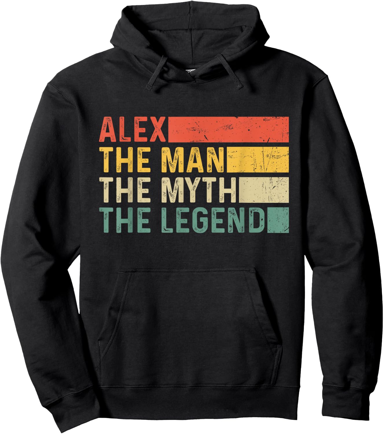 Alex The Man The Myth The Legend Vintage Gift Alex Hoodie - Hoodie | Black