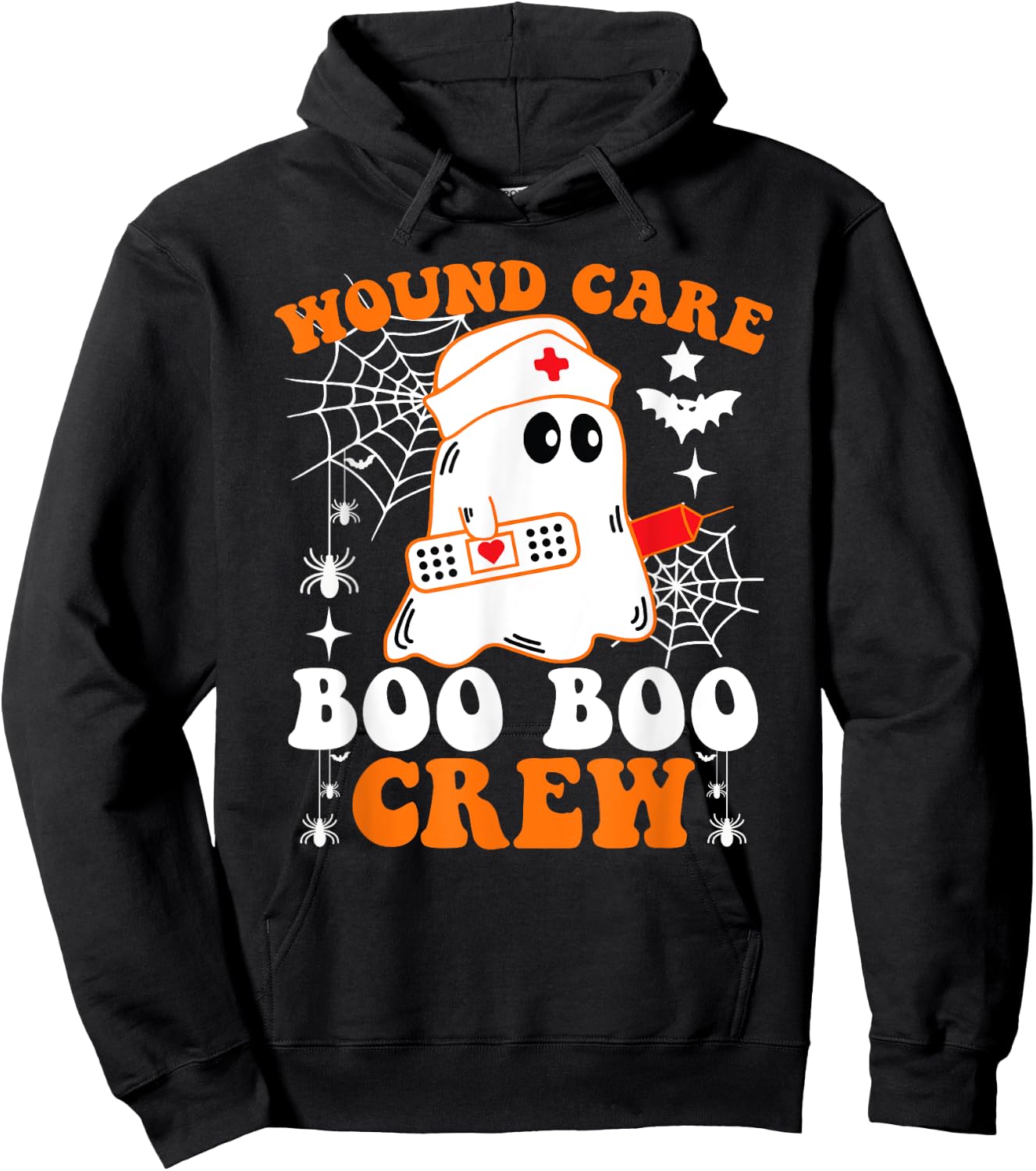 Wound Care Boo Boo Crew Shirt Funny Nurse Ghost Halloween Hoodie - Hoodie | Black