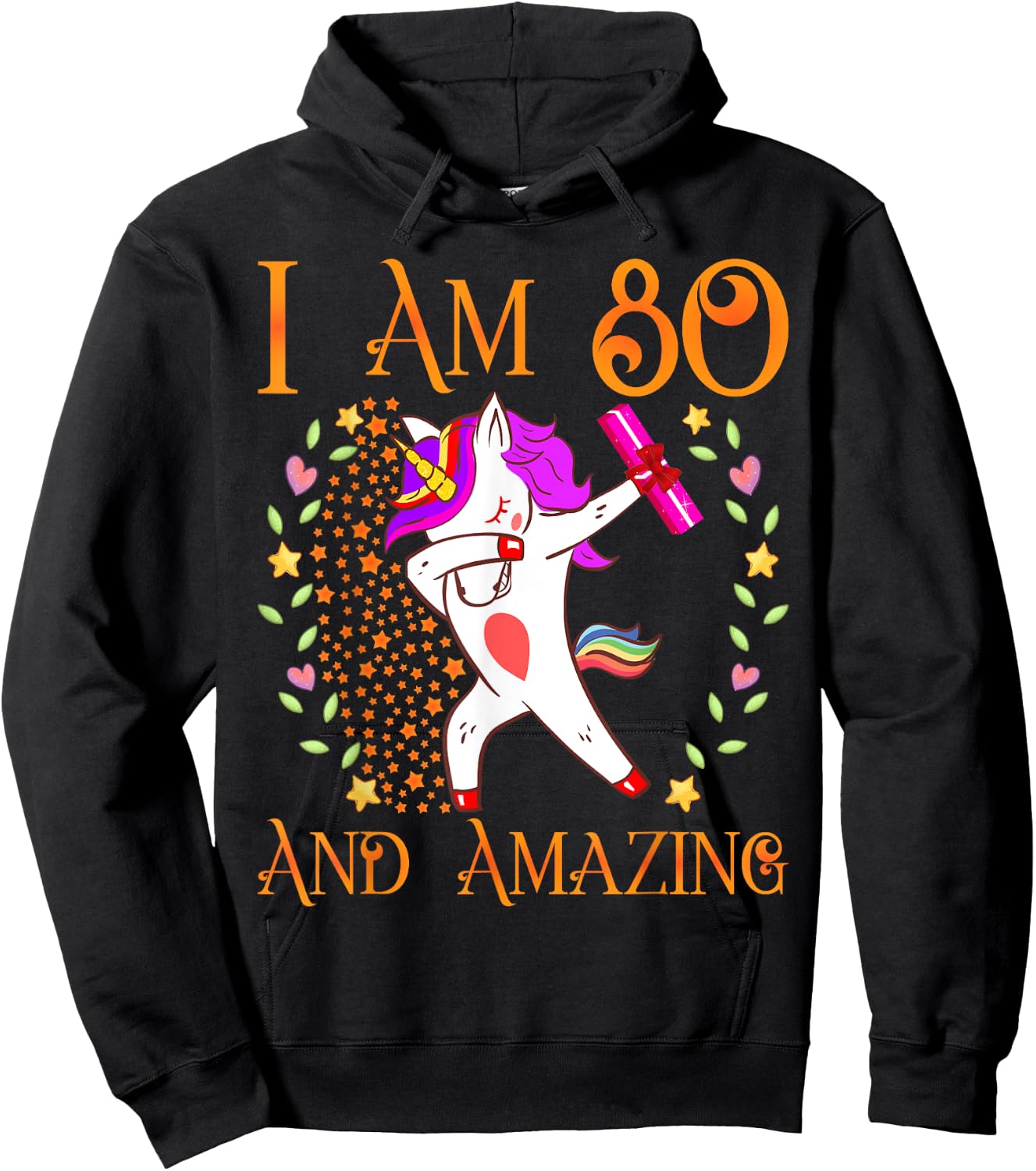 80th Birthday Shirt Funny Female Her 80 Year Old Hoodie - Hoodie | Black