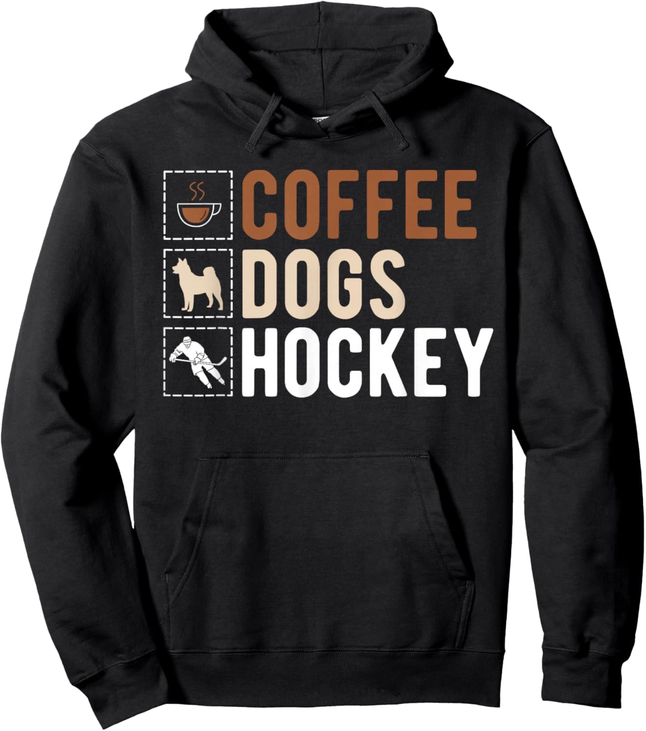 Coffee Dogs Hockey Ice Hockey Player Hoodie - Hoodie | Black
