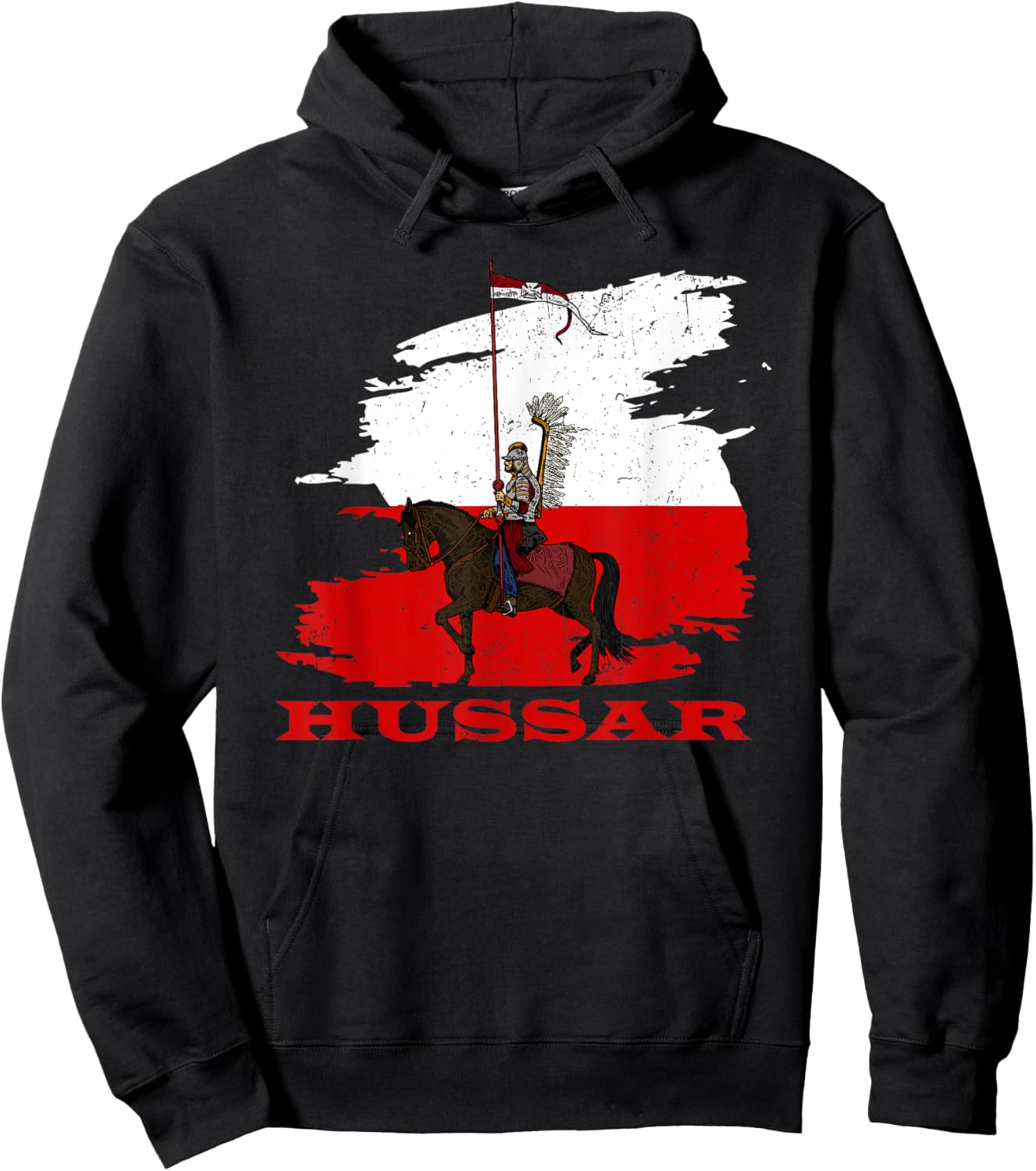 Poland husaria Polish winged hussars military Polska Krakow Hoodie - Hoodie | Black