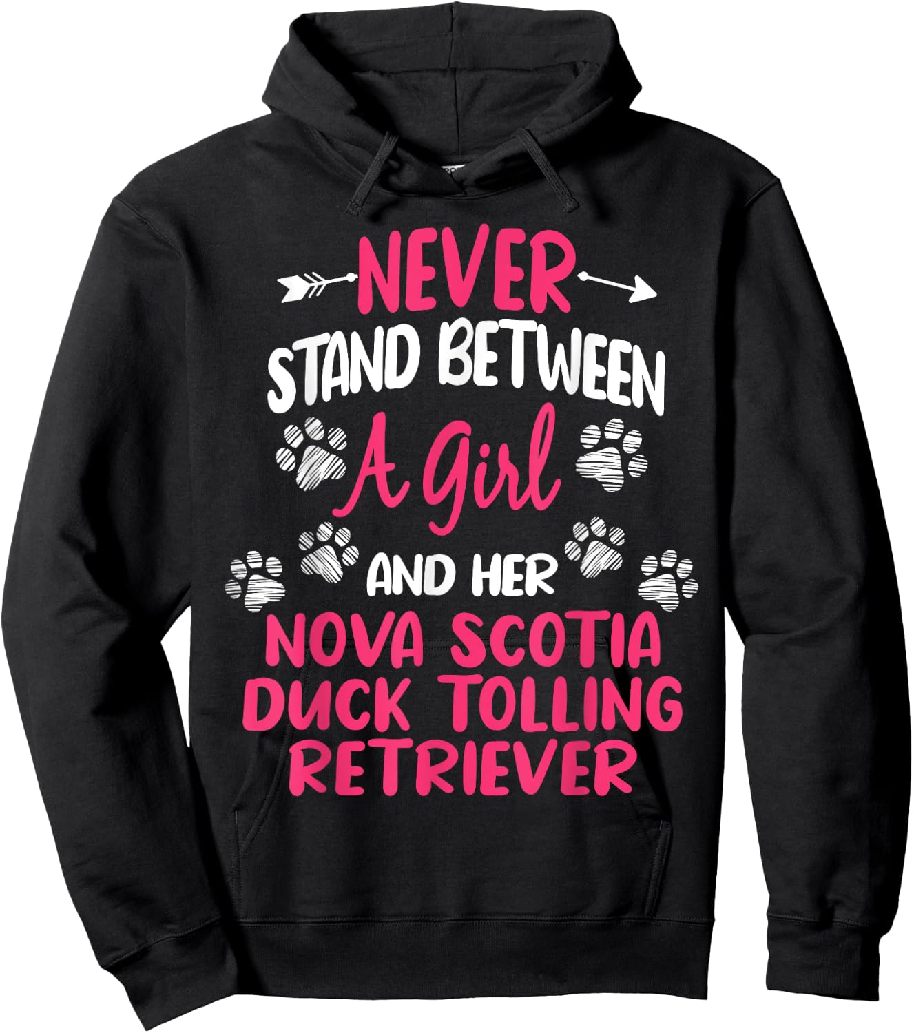Between A Girl And Her Nova Scotia Duck Tolling Retriever Hoodie - Hoodie | Black