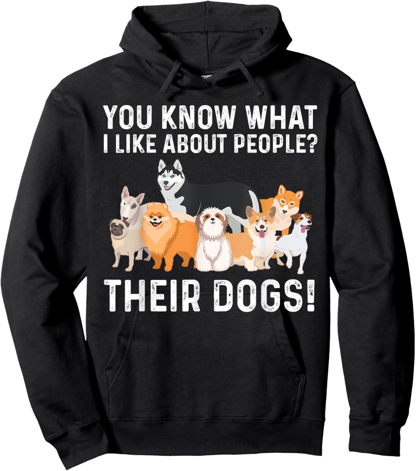 Cute Dog Design Women Kids Dog Lovers I Like Dogs Hoodie - Hoodie | Black