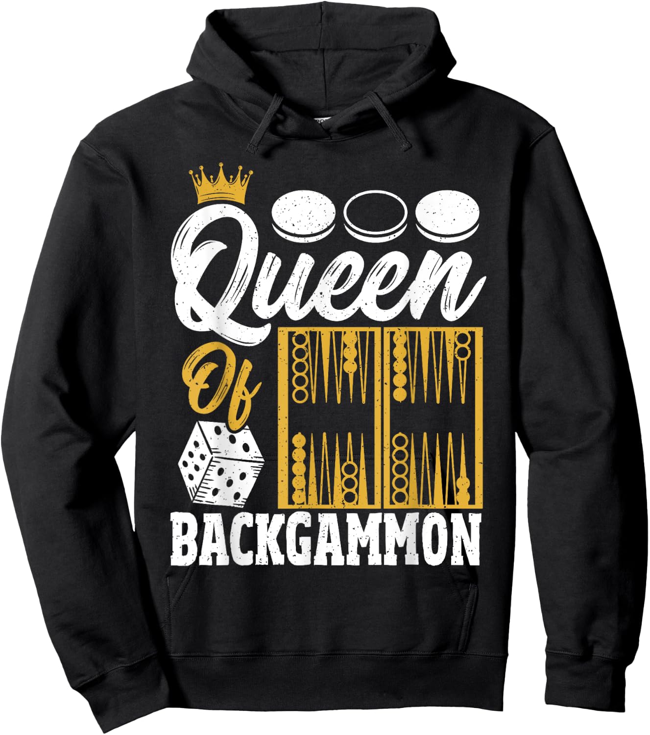 Queen Of Backgammon Hoodie - Hoodie | Black