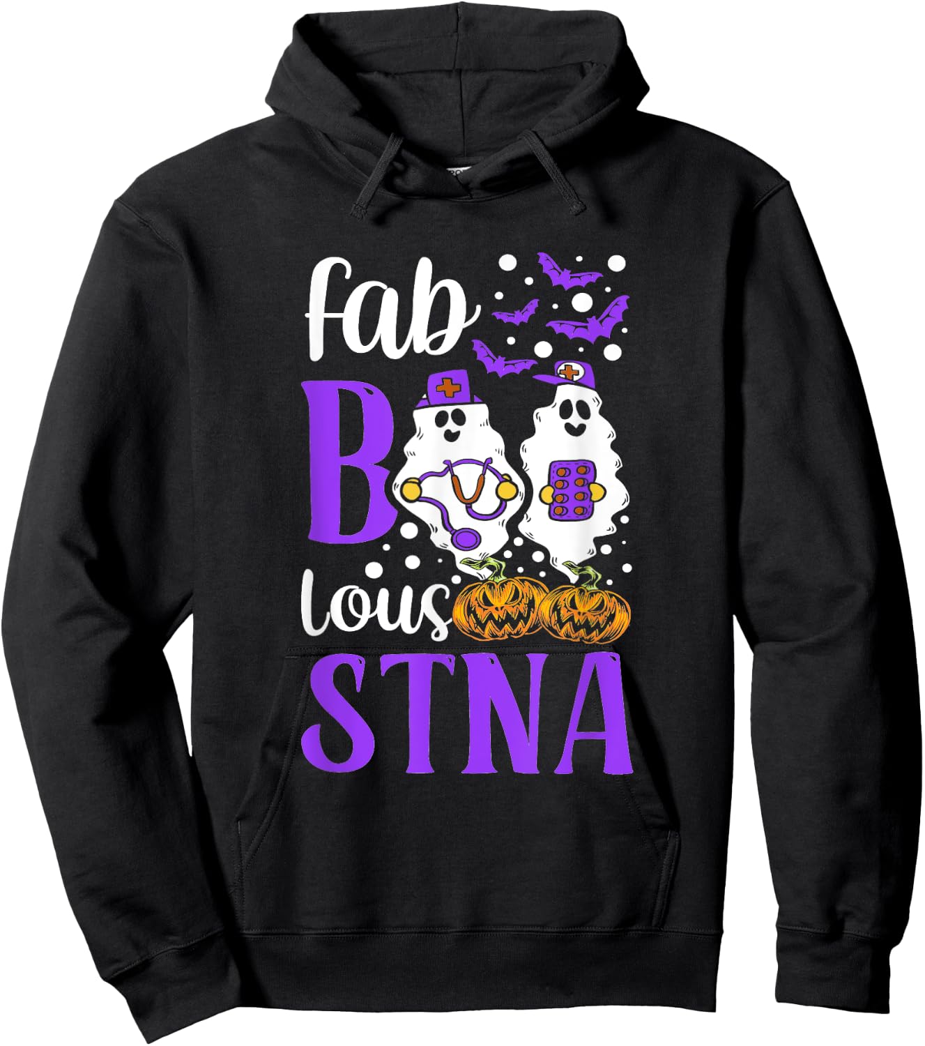 Halloween Fab-boo-lous - STNA State Tested Nursing Assistant Hoodie - Hoodie | Black