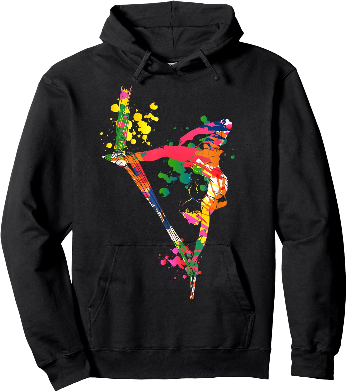 Colorful Aerial Silks Hoodie - Hoodie | Black
