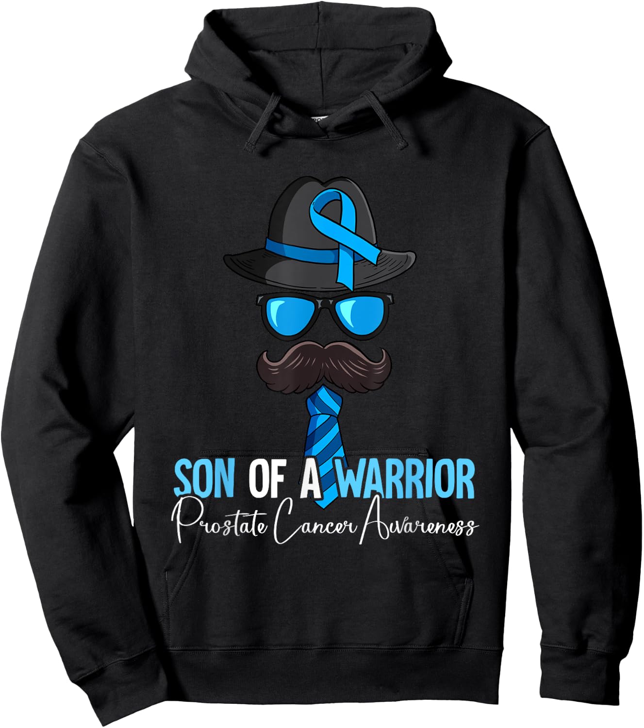 Son Of A Warrior Prostate Cancer Awareness Hoodie - Hoodie | Black