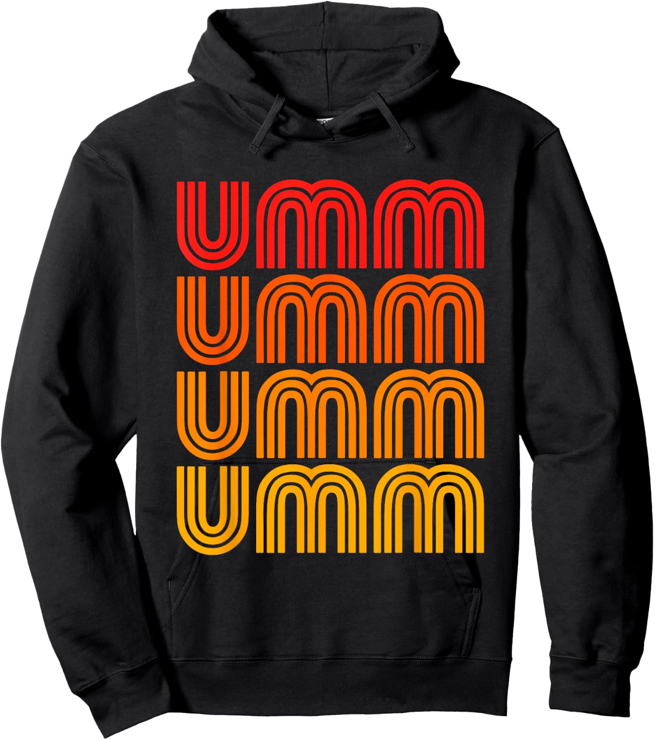 Umm Um Ummm Funny Awkward Thoughtful Ponder Silly Think Word Hoodie - Hoodie | Black