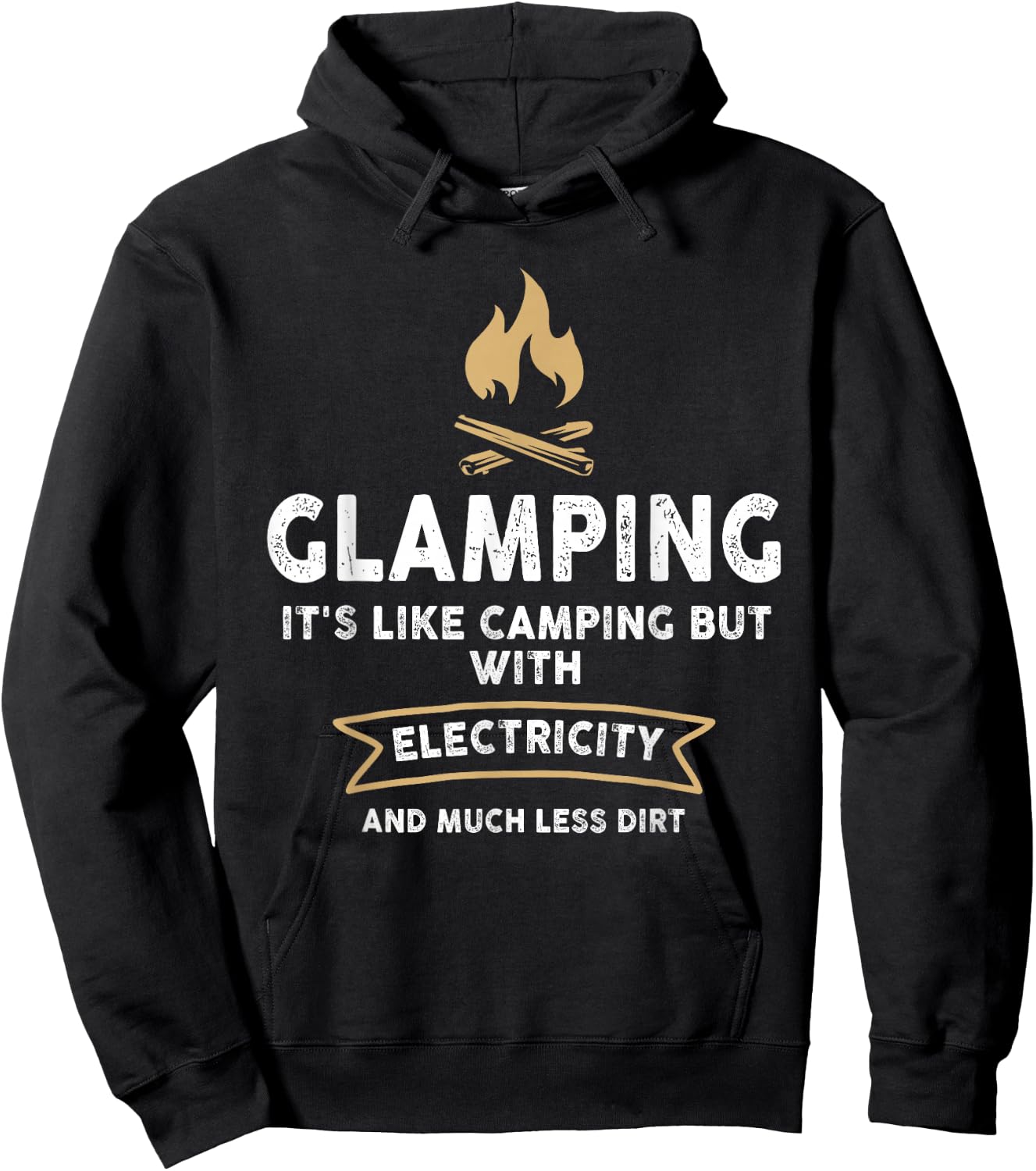 Glamping Definition Glamper Its Like Camping spark campers Hoodie - Hoodie | Black