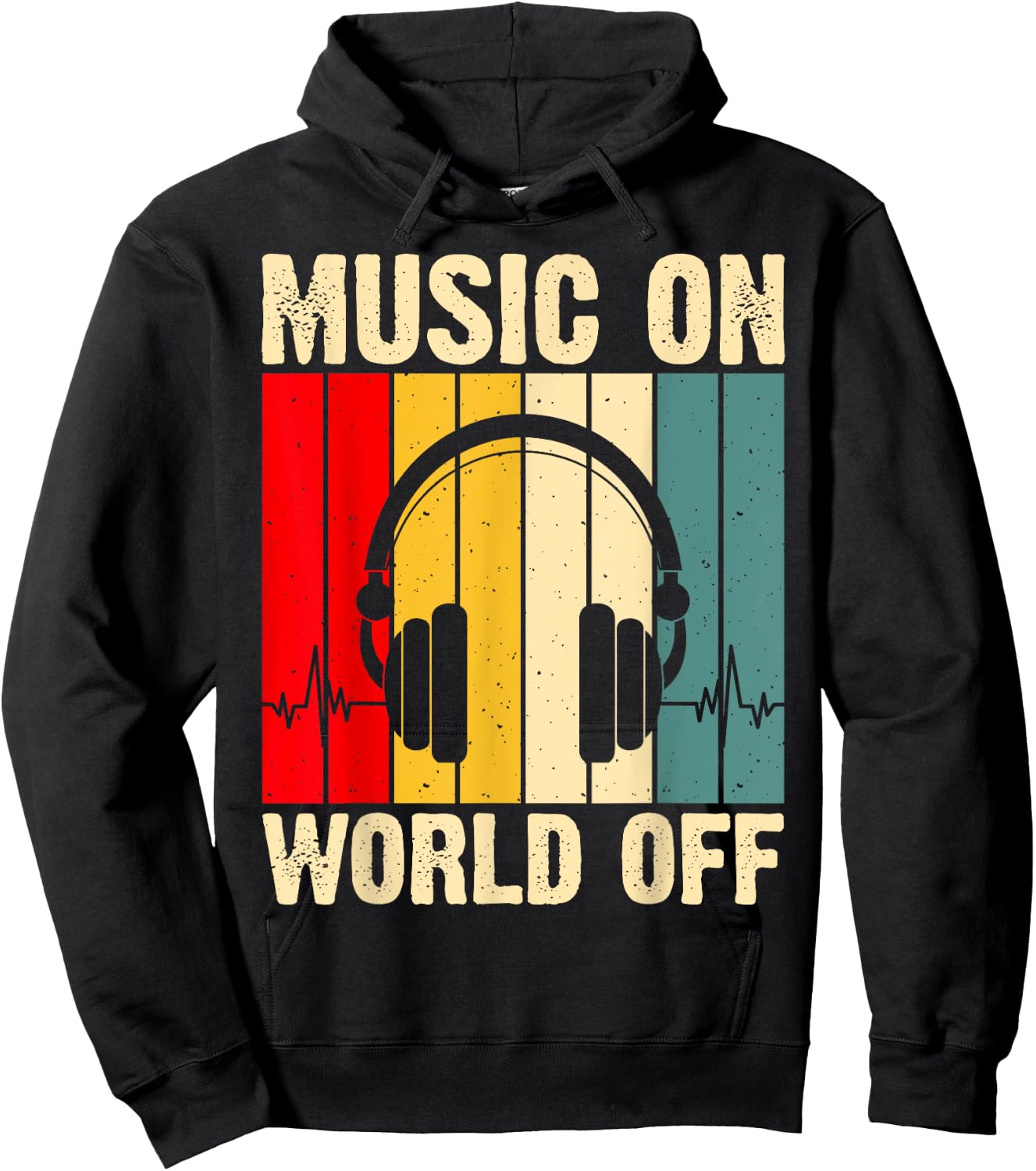 Music On World Off Hoodie - Hoodie | Black