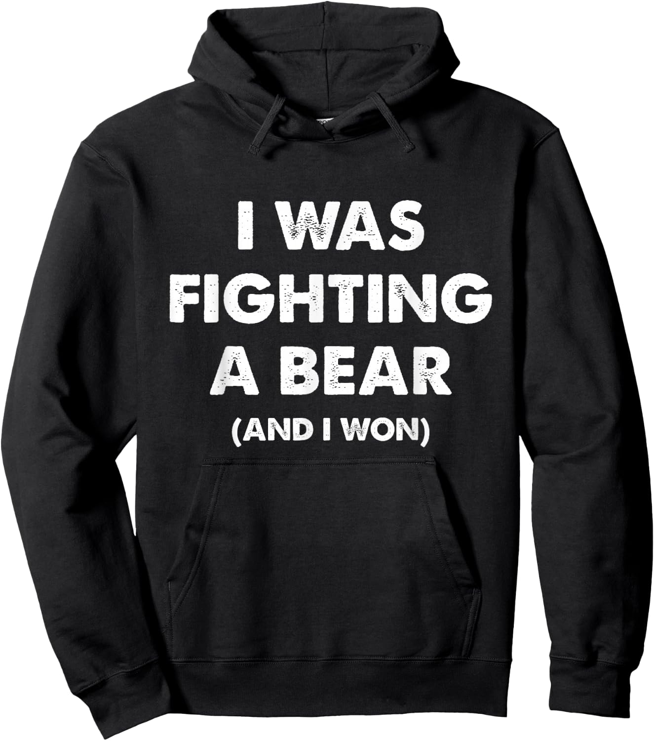 I was Fighting A Bear Funny Injury & Surgery Get Well Gift Hoodie - Hoodie | Black