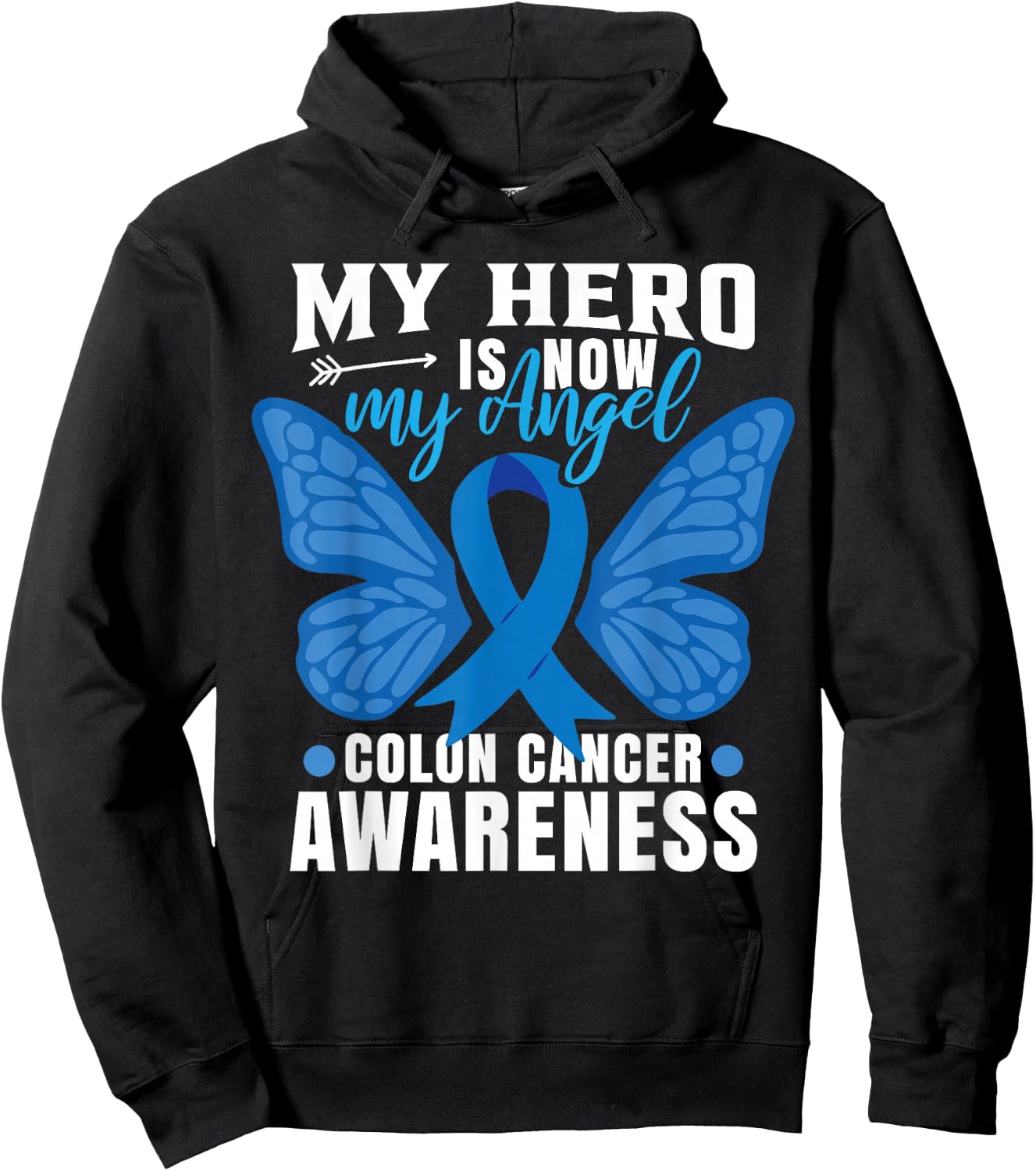 Colon Cancer Awareness Colorectal Cancer Month Hoodie - Hoodie | Black