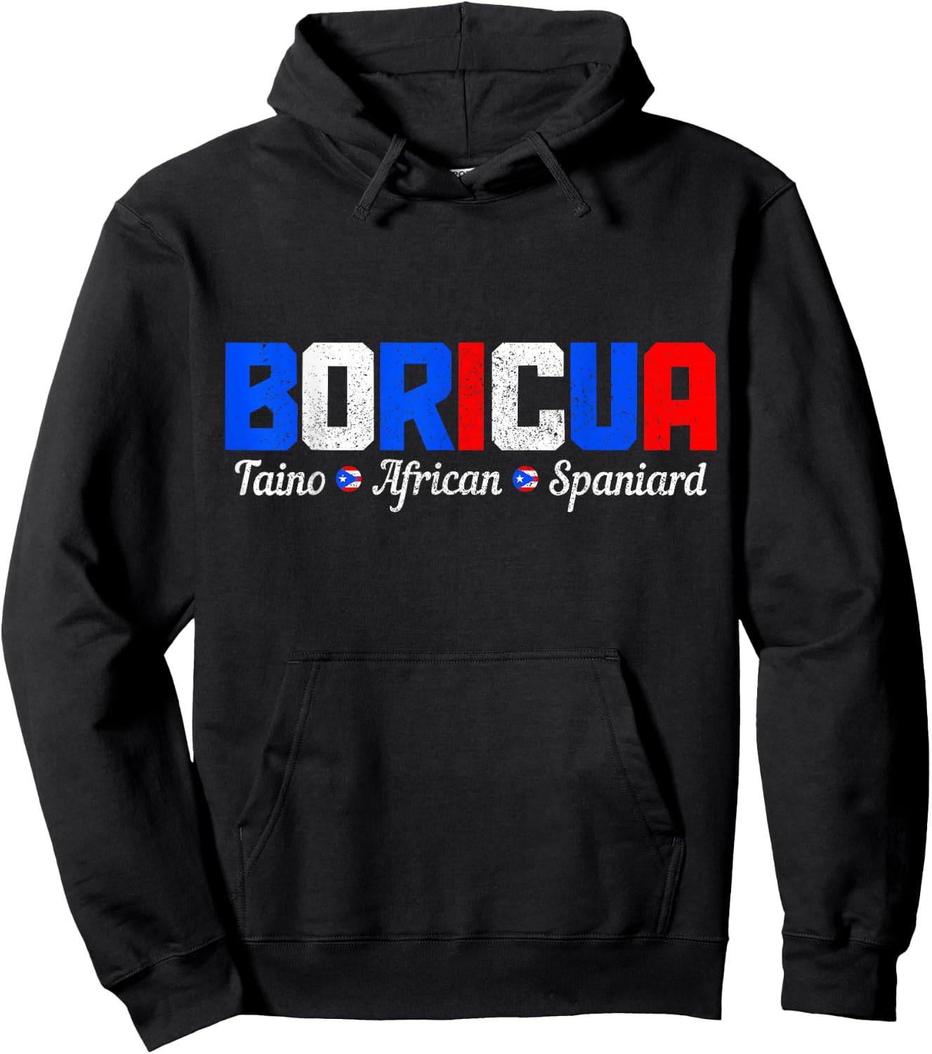 Boricua Puerto Rico Pride Puerto Rican Taino African Spanish Hoodie - Hoodie | Black