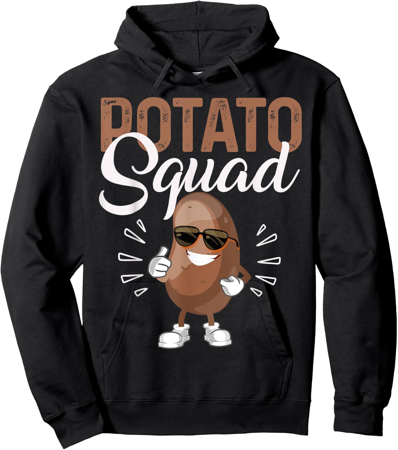 Cool Potato Squad Potato Halloween Costume Funny Vegan Team Hoodie - Hoodie | Black